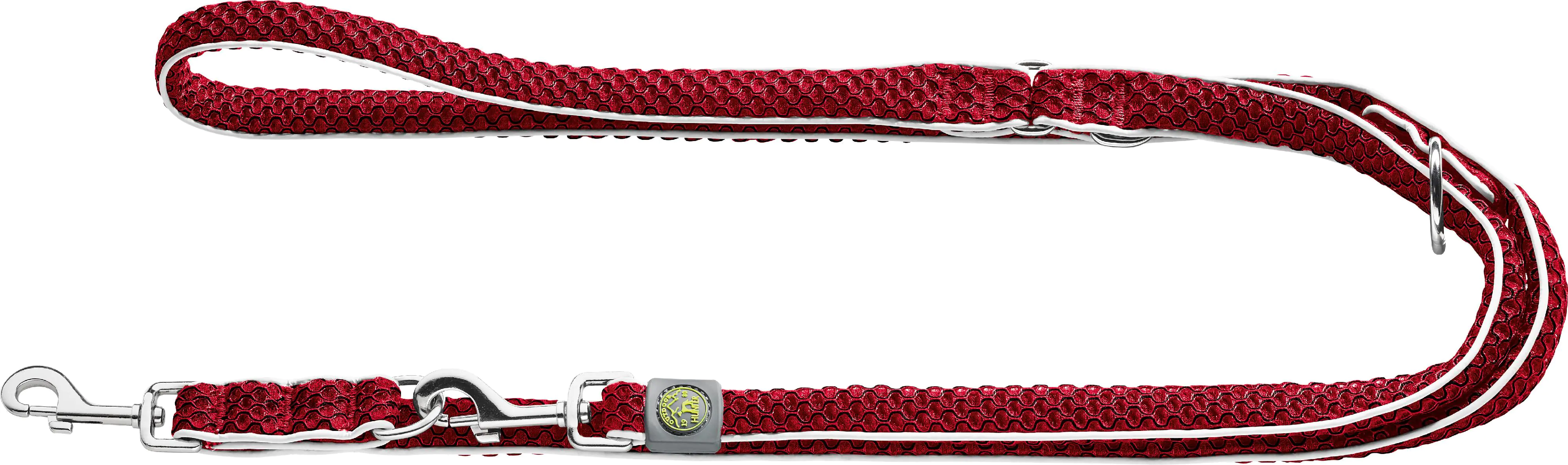 Hunter Hundeleine Führleine verstellbar Hilo 2 m x 2 cm rot