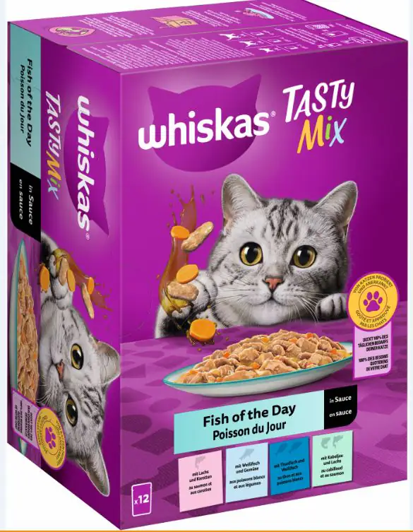 Whiskas Multipack Fish of the Day Tasty Mix Katzenfutter 12 x 85 g