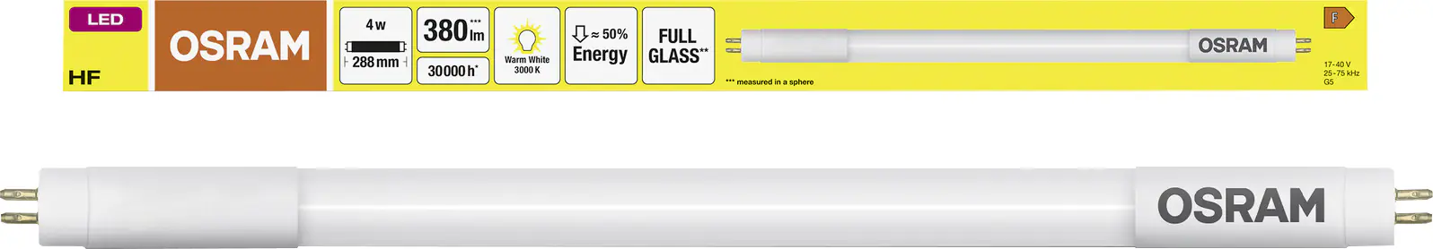 Osram LED Röhre 28,8 cm G5 4 W warmweiß