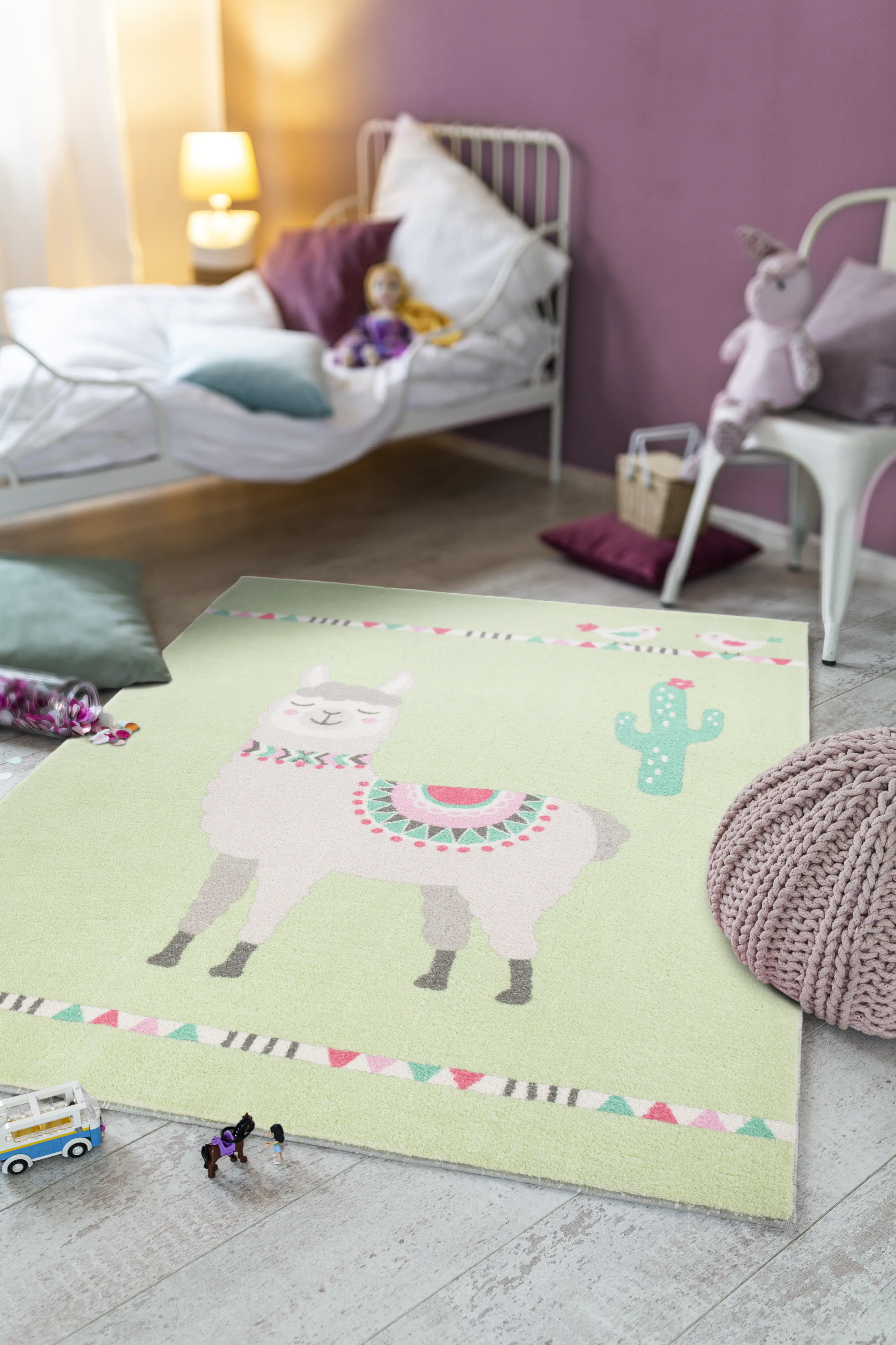 LUXOR Living Teppich Lama Lulu grün, 80 x 150 cm