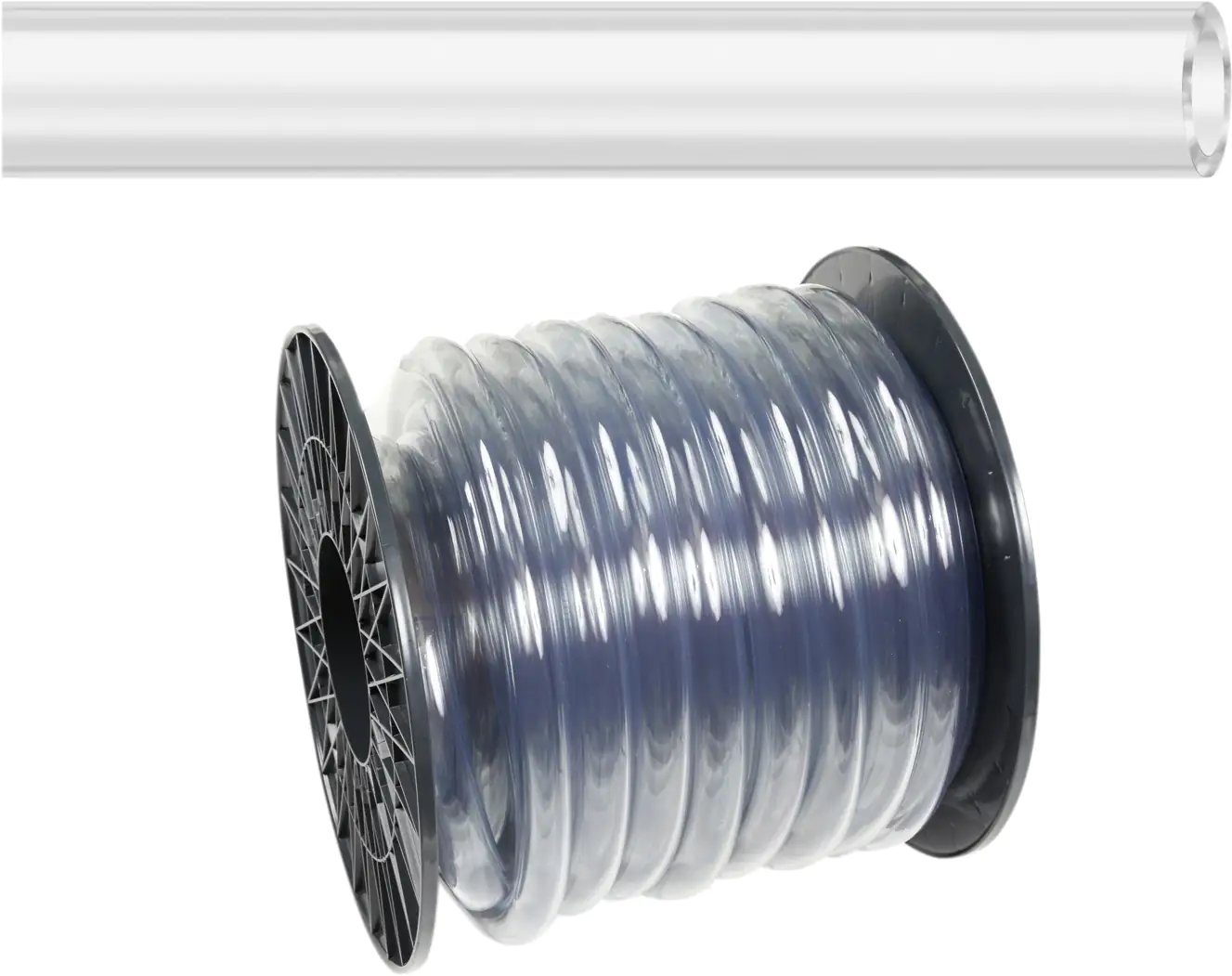 Weich-PVC-Schlauch transparent Ø 32 mm, Wandstärke 4 mm