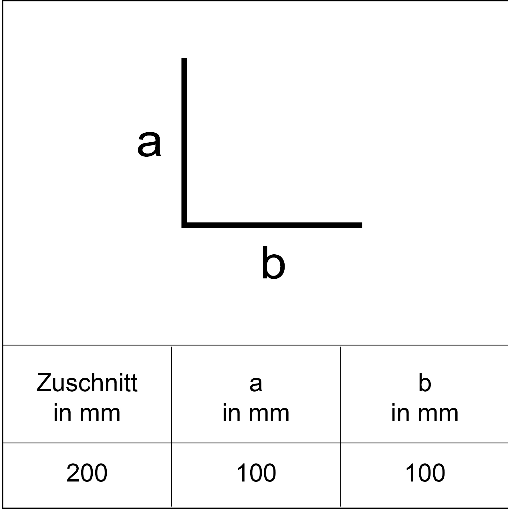 Sarei L-Profil HG27 1000 x 100 x 100 mm anthrazit