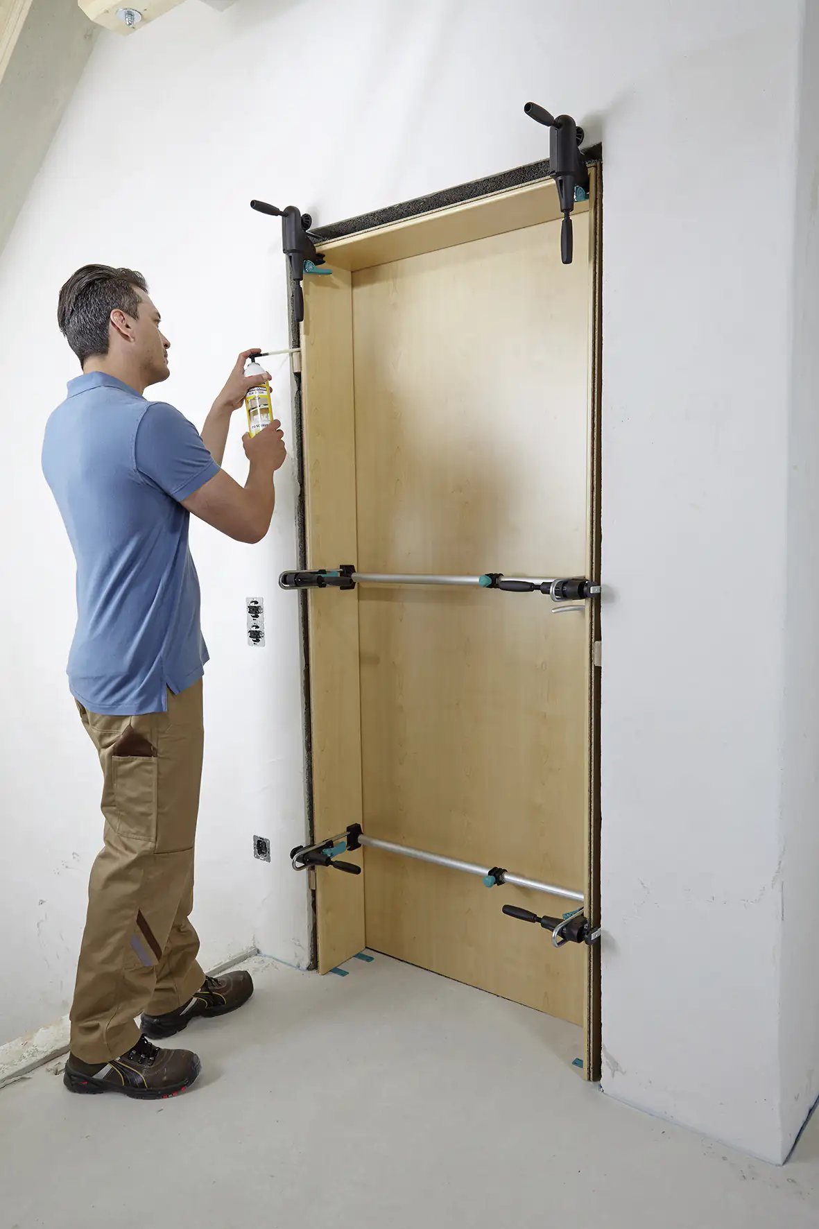 Wolfcraft Türfuttermontage-Set Pro 60 - 100 cm 8-teilig