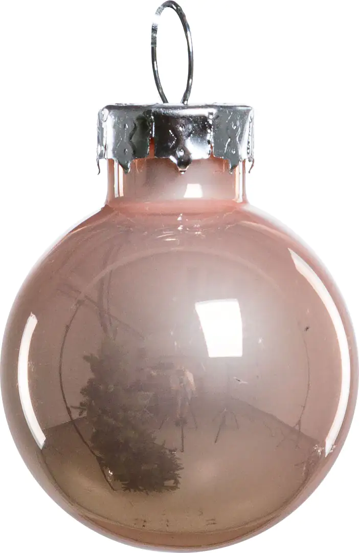 TrendLine Weihnachtskugeln aus Glas Ø 2,5 cm puderrosa 24 Stück