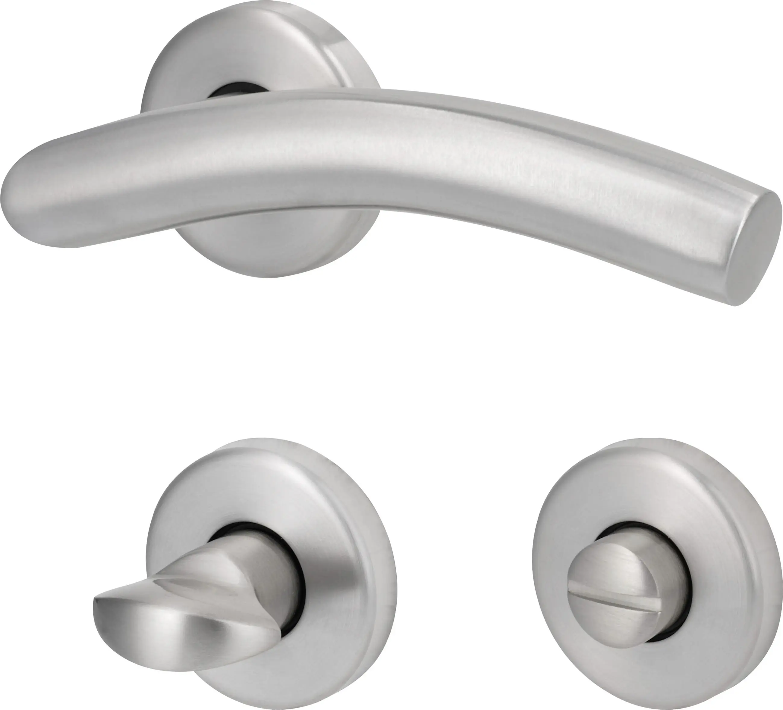 Südmetall WC-Türgriff-Garnitur Rosette Mauritius Edelstahl satiniert silber Ø 50 mm 