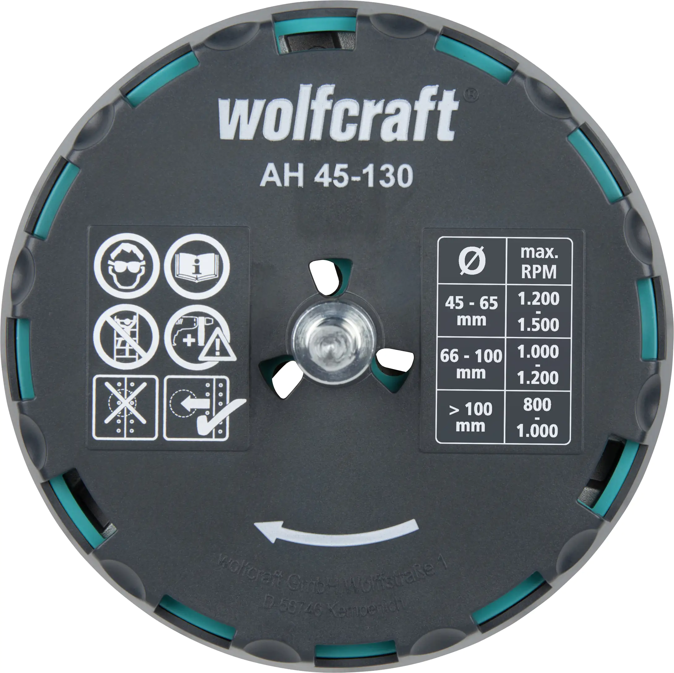 Wolfcraft Lochsäge Ø 45-130 mm verstellbar