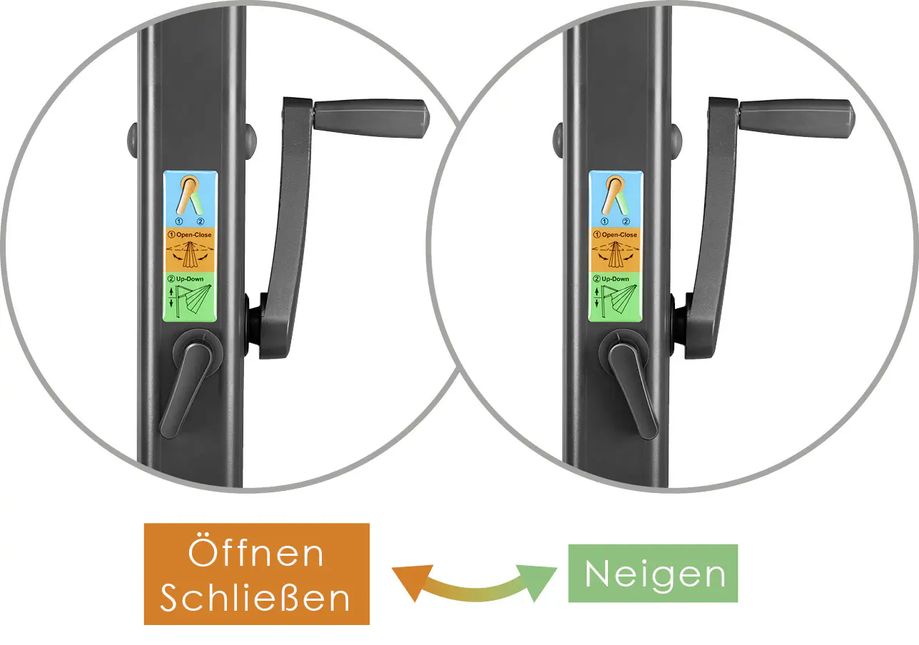 Schneider Ampelschirm Rhodos Smart natur 300 x 300 cm inkl. Sonnenschirmhülle
