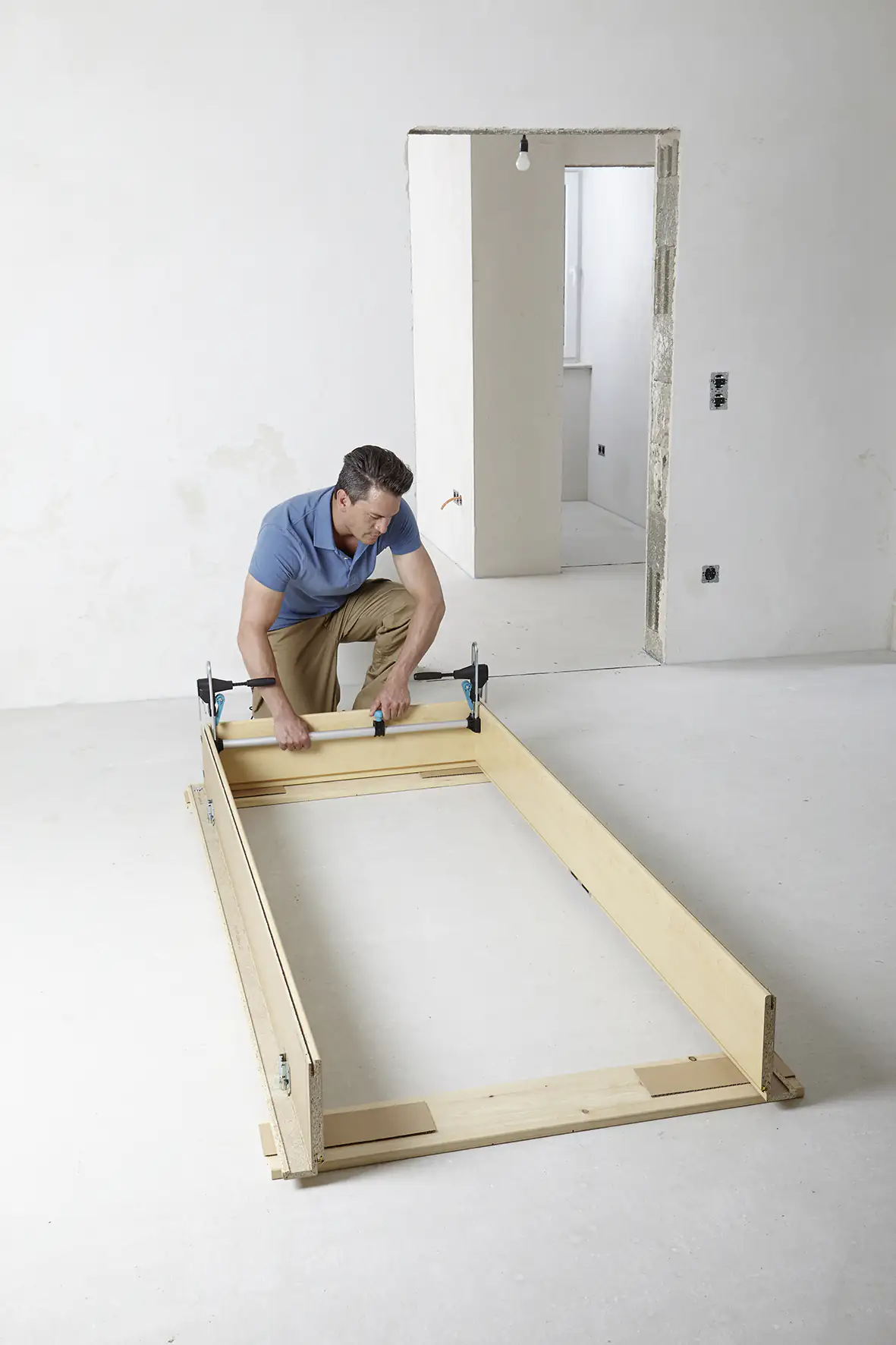 Wolfcraft Türfuttermontage-Set Pro 60 - 100 cm 8-teilig