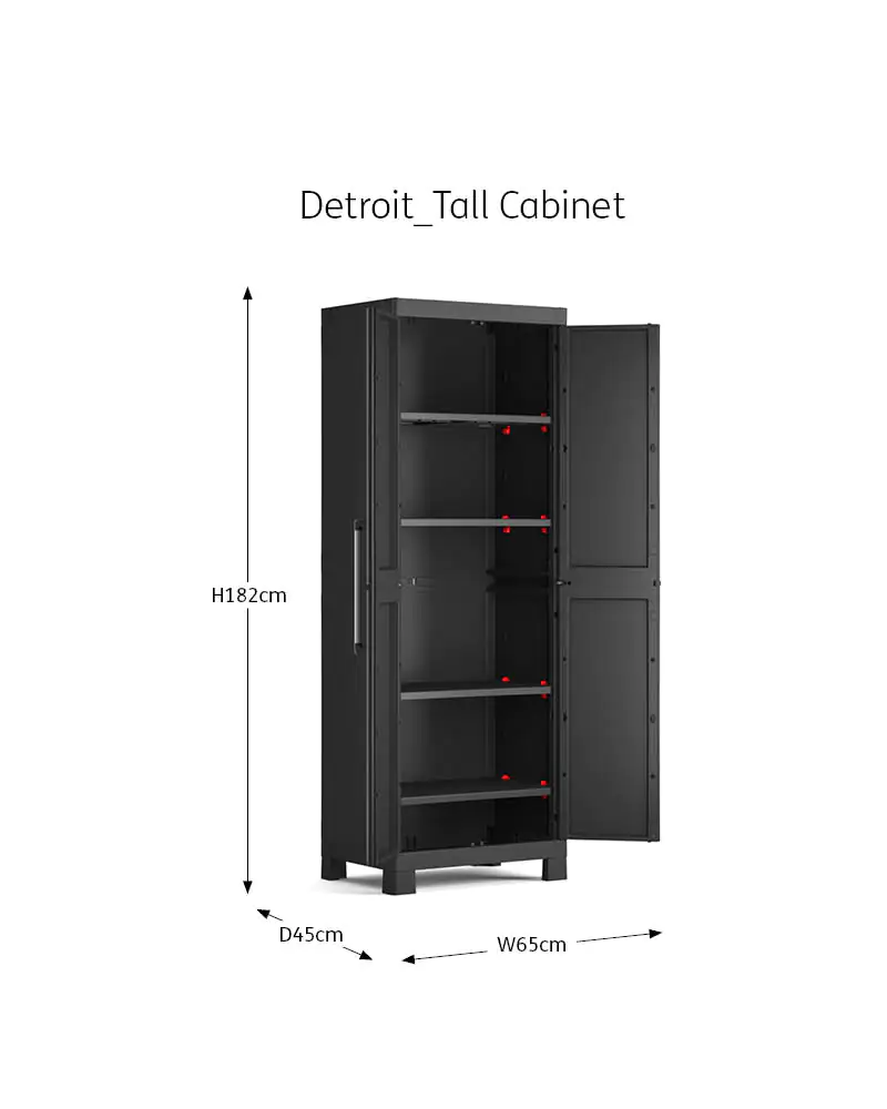 Keter Kunststoffschrank Detroit hoch 65 x 45 x 182 cm