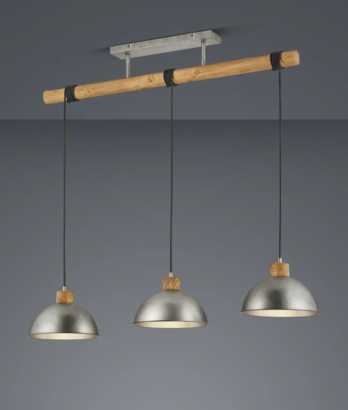 Trio Leuchten Pendelleuchte Delhi nickel antik