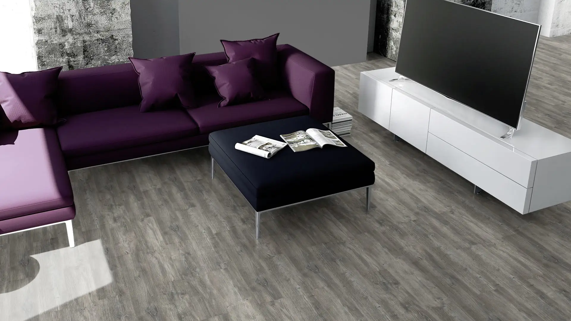 Classen Laminat 7 mm 4V 128,6 x 19,4 cm 7 mm Kiefer grau