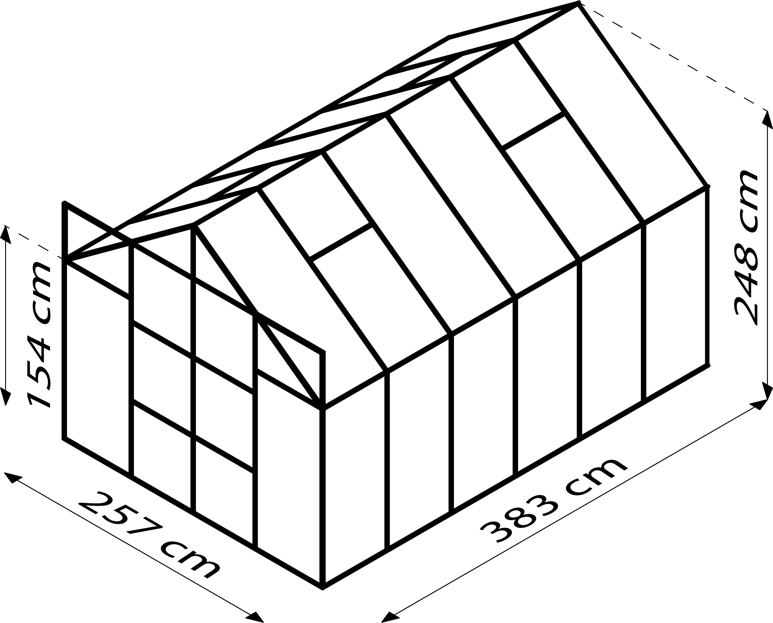 Vitavia Gewächshaus Uranus 9900 HPK 4 mm 254 x 379 cm