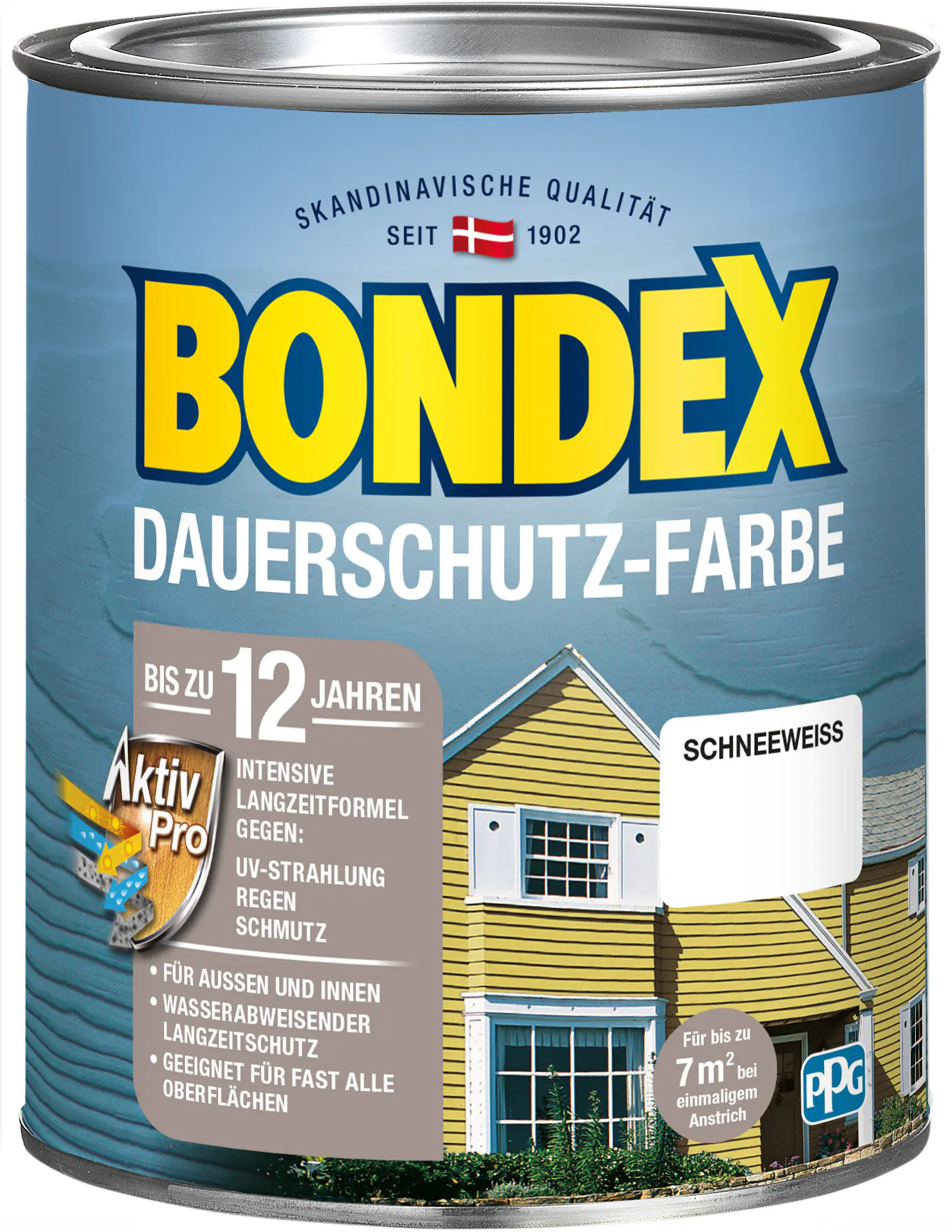 Bondex Dauerschutz-Holzfarbe 750 ml schneeweiß