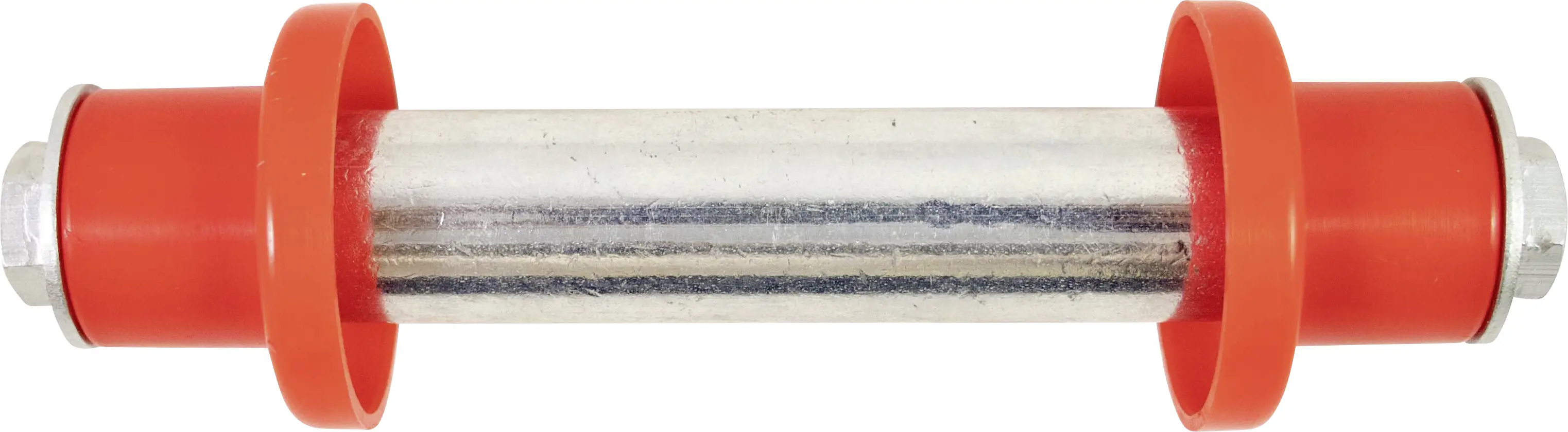 HSI Schubkarren-Achse Stahl mit Kunststoffkappen Ø 20 x 150 mm verzinkt