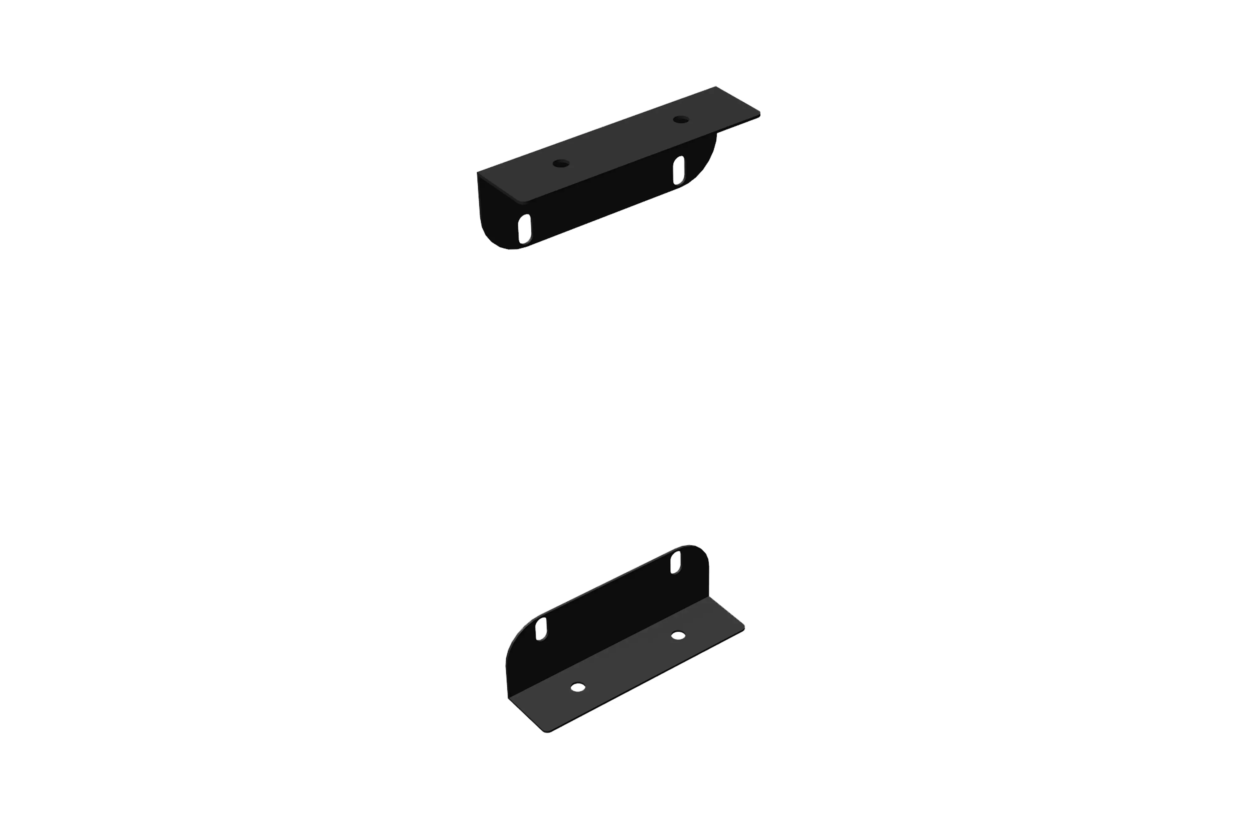 Neuhofer Metallwinkel für Raumtrenner 8,8 x 5,3 cm schwarz 6 Stück