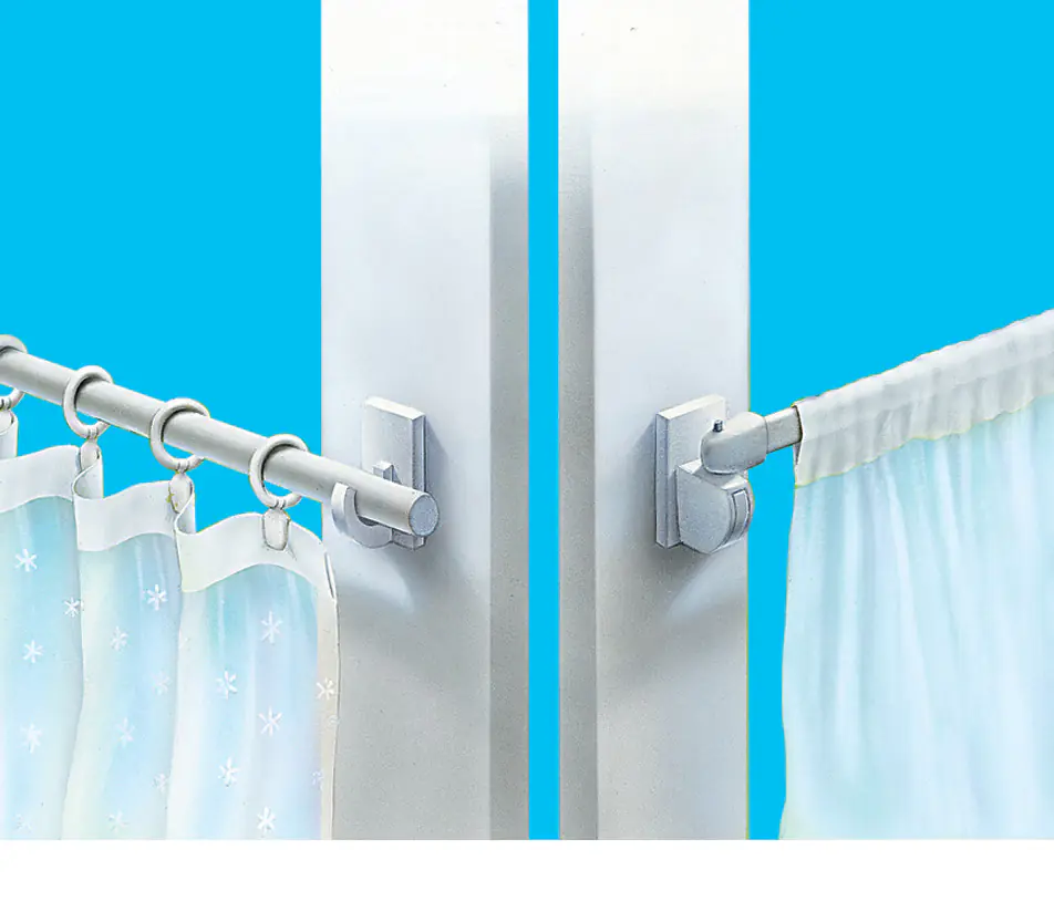tesa Gardinenhaken Powerstrip 4er-Set, weiß