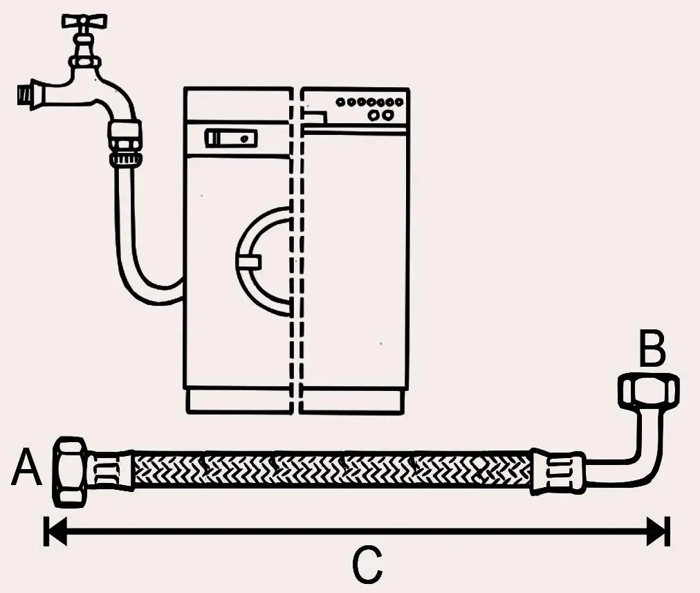 Cornat Hochdruck-Zulaufschlauch für Wasch- und Spülmaschine / 2 m