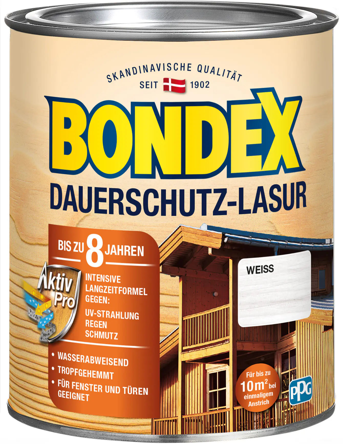 Bondex Dauerschutz Lasur 750 ml weiß
