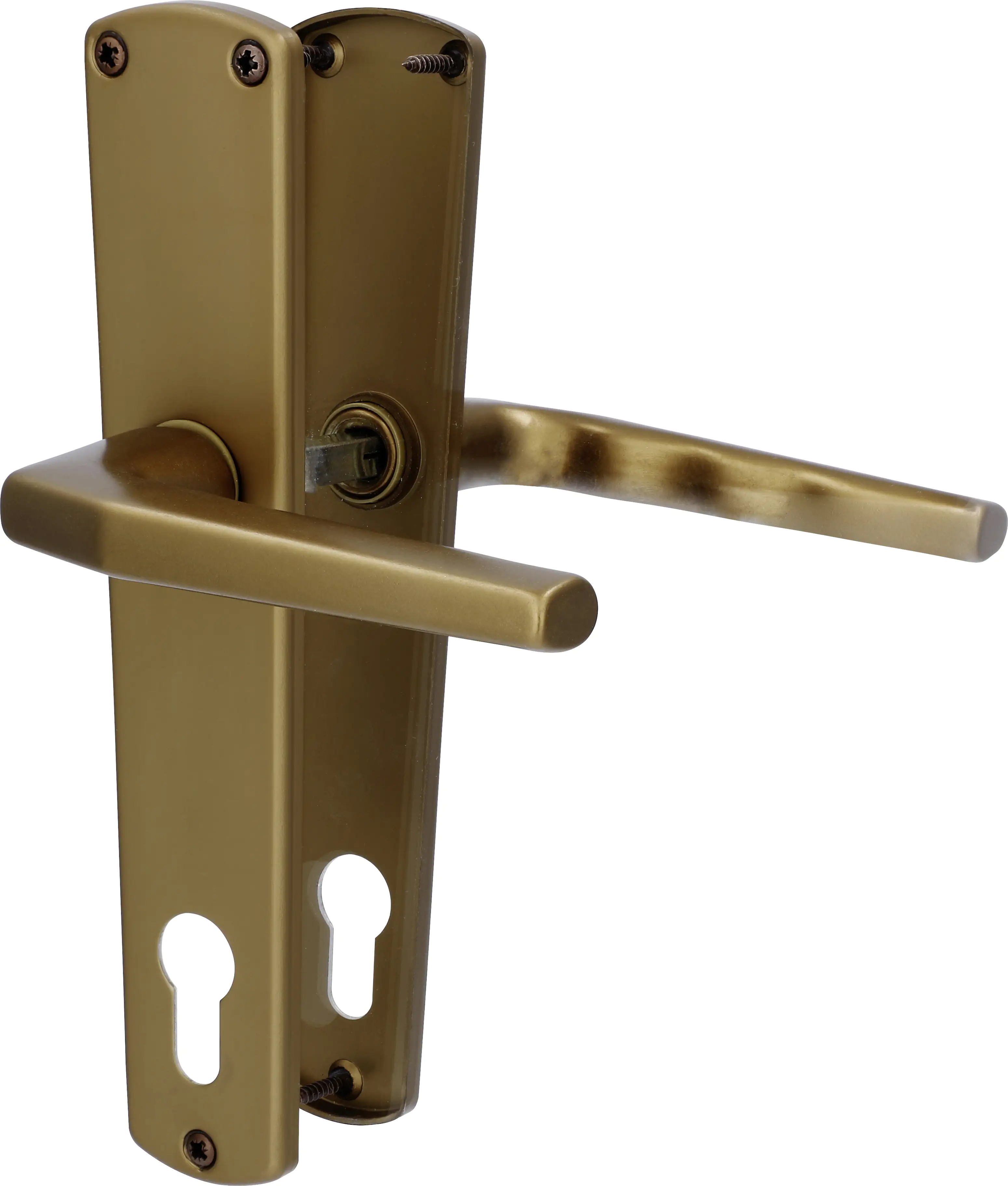 Alpertec PZ-Langschildgarnitur Phil Aluminium bronze abgerundet