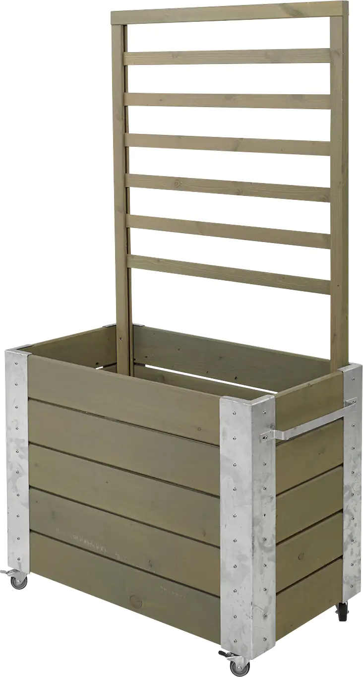 Plus Raumteiler Cubic 87x50x155cm graubraun 87 x 50 x 155 cm, mit Räder