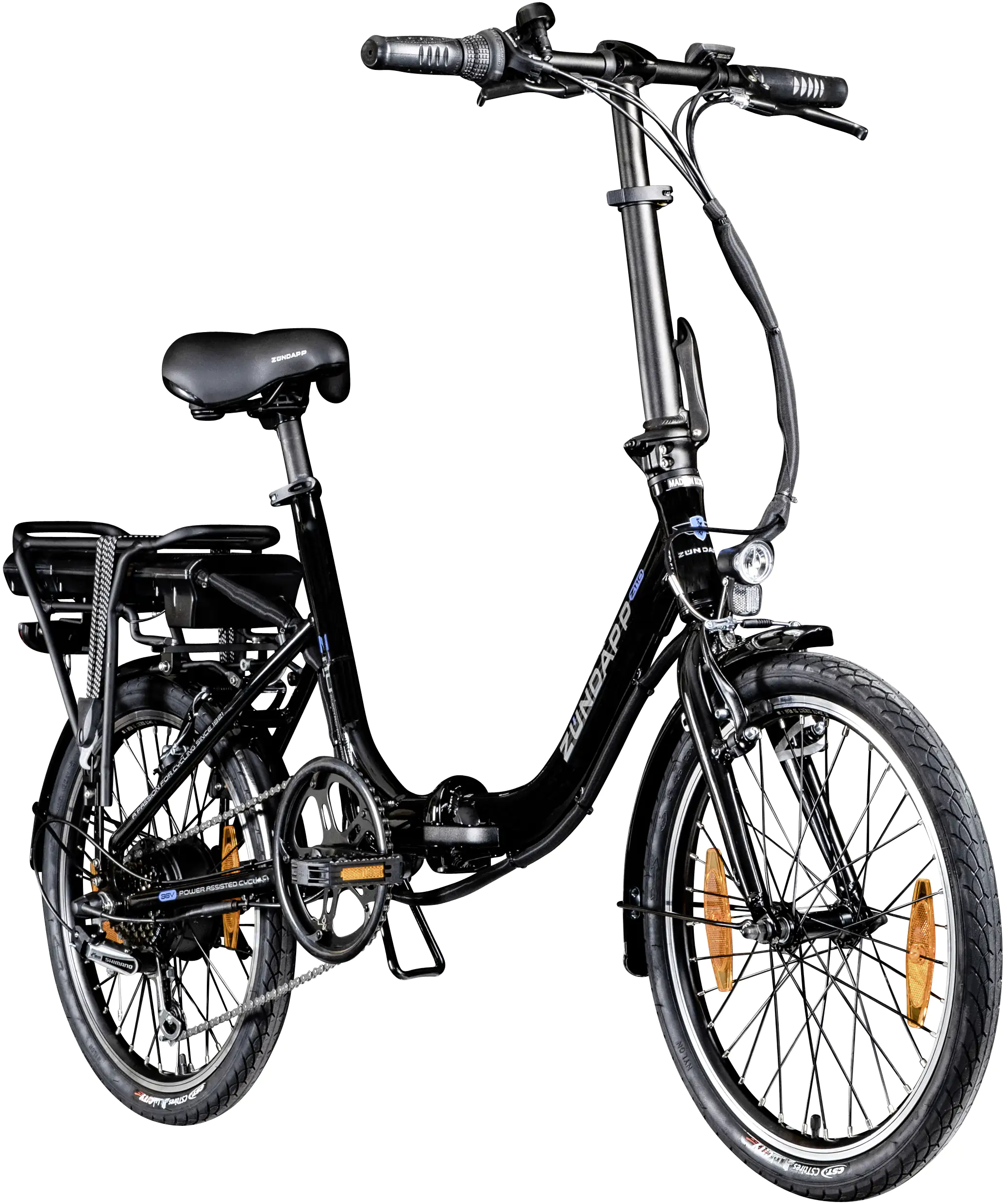 Zündapp E-Bike Faltrad Z110 20 Zoll RH 33cm 7-Gang 374 Wh schwarz rot