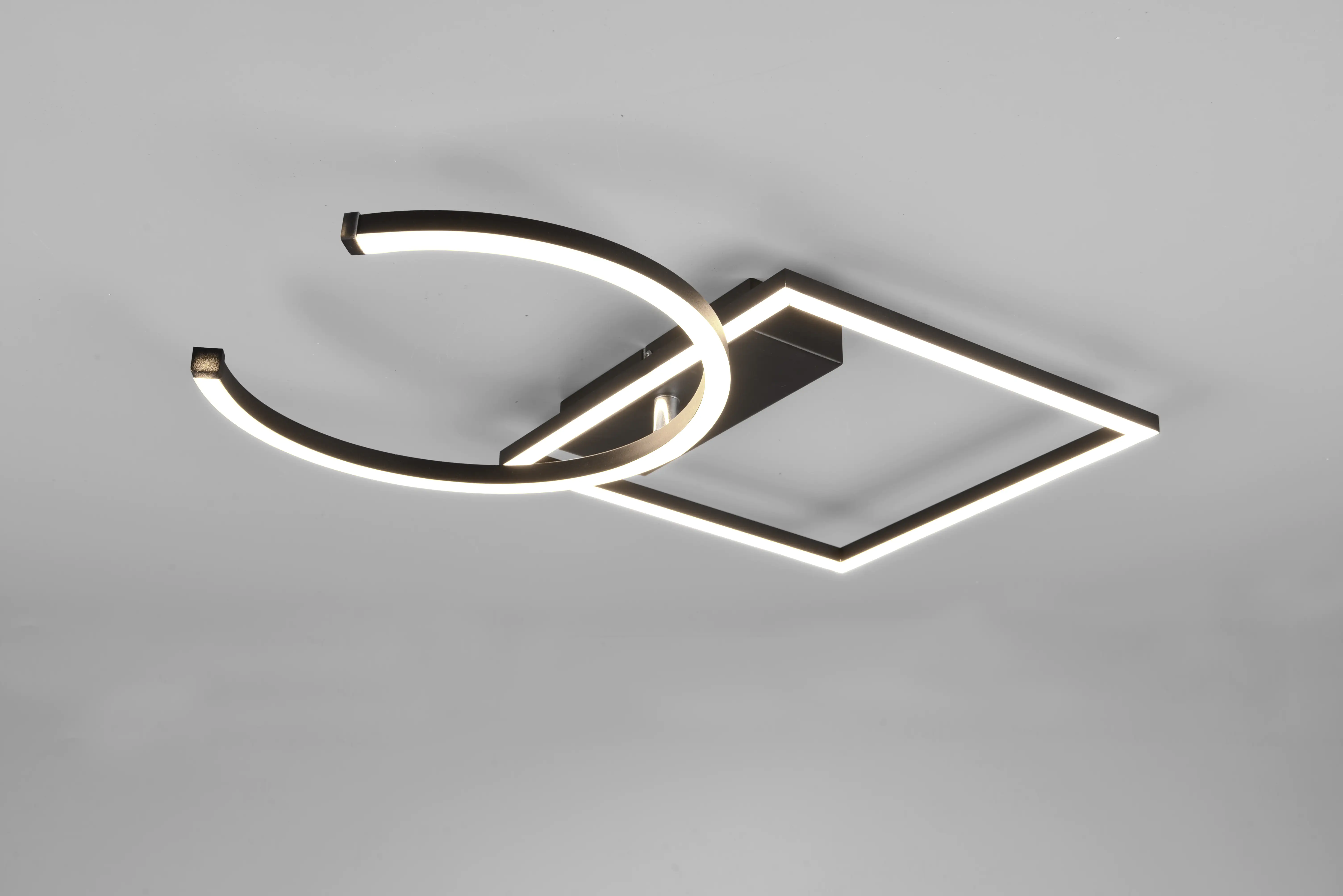 Reality Leuchten LED Deckenleuchte Pivot schwenkbar, schwarz matt