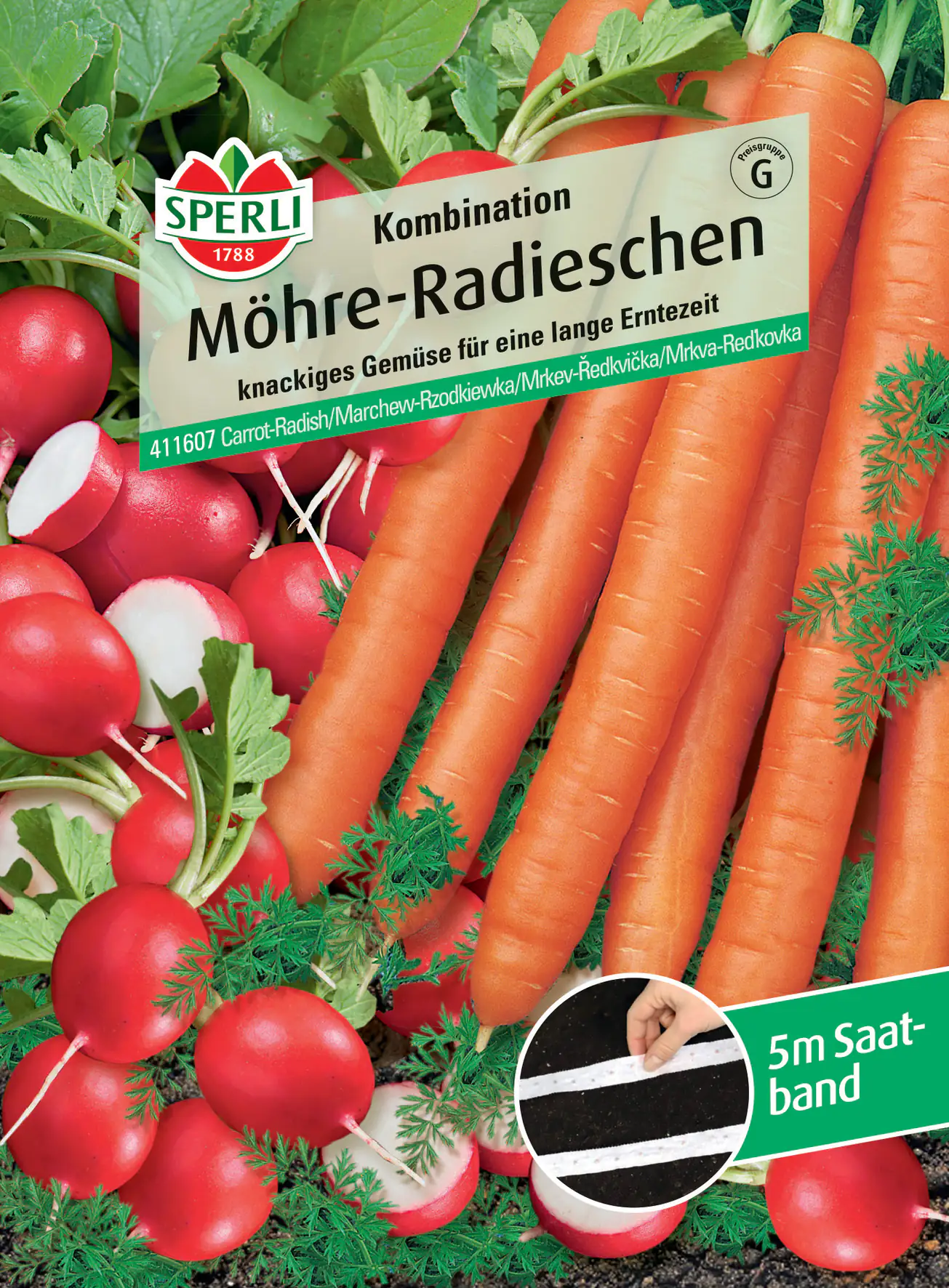 Sperli Möhre-Radieschen Kombination Saatband