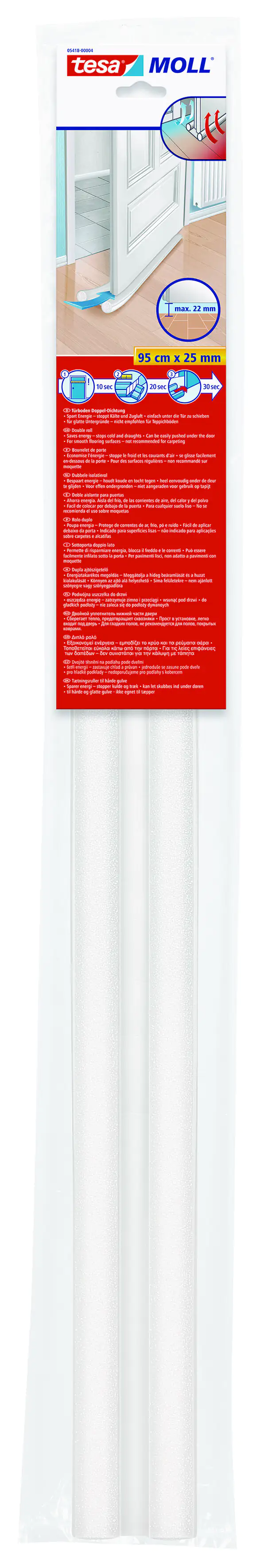 Tesa Insulation Türbodendoppeldichtung weiß, 95 cm x 25 mm