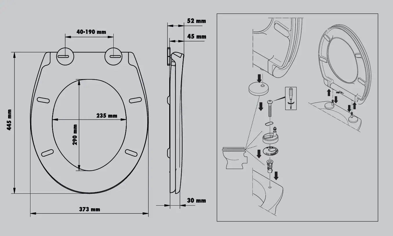 Primaster WC-Sitz mit Absenkautomatik Toronto weiß