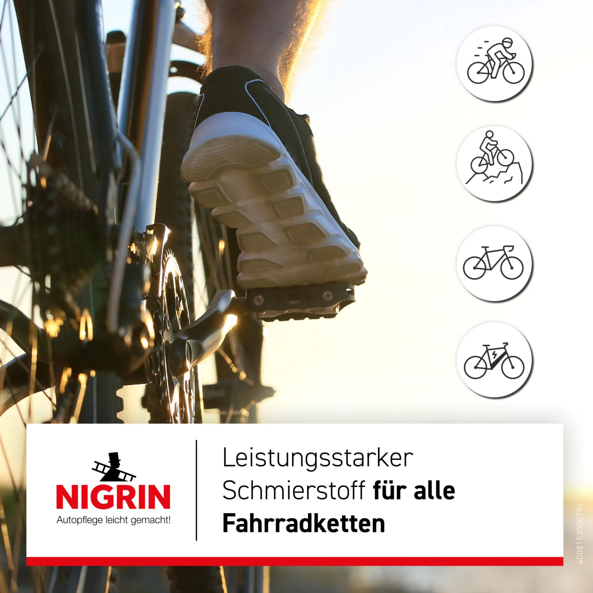 Nigrin Bike-Care Kettenöl für Fahrrad Allwetter 100 ml