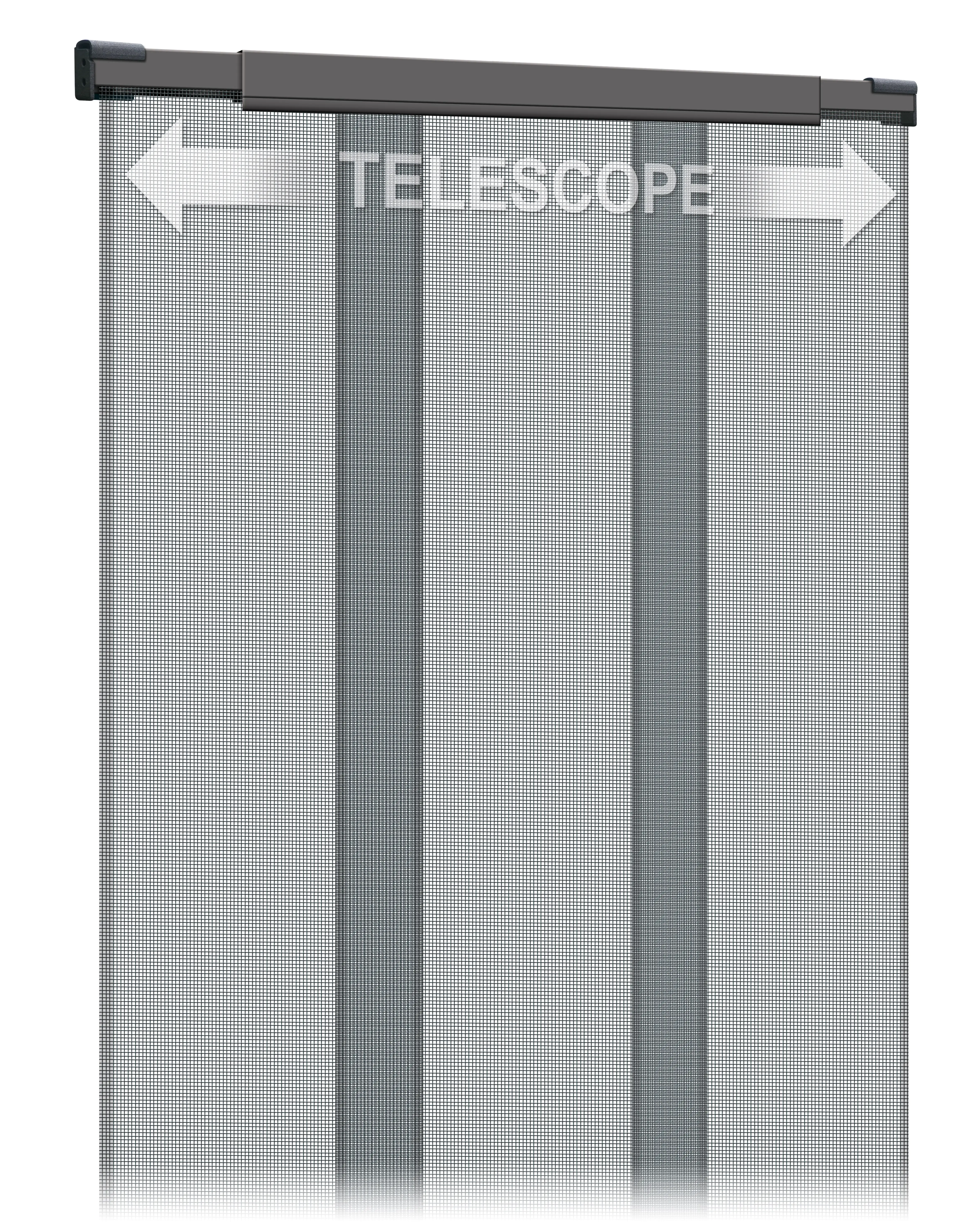 Schellenberg Fliegenschutz-Teleskopvorhang 95 x 220 cm anthrazit/anthrazit kürzbar