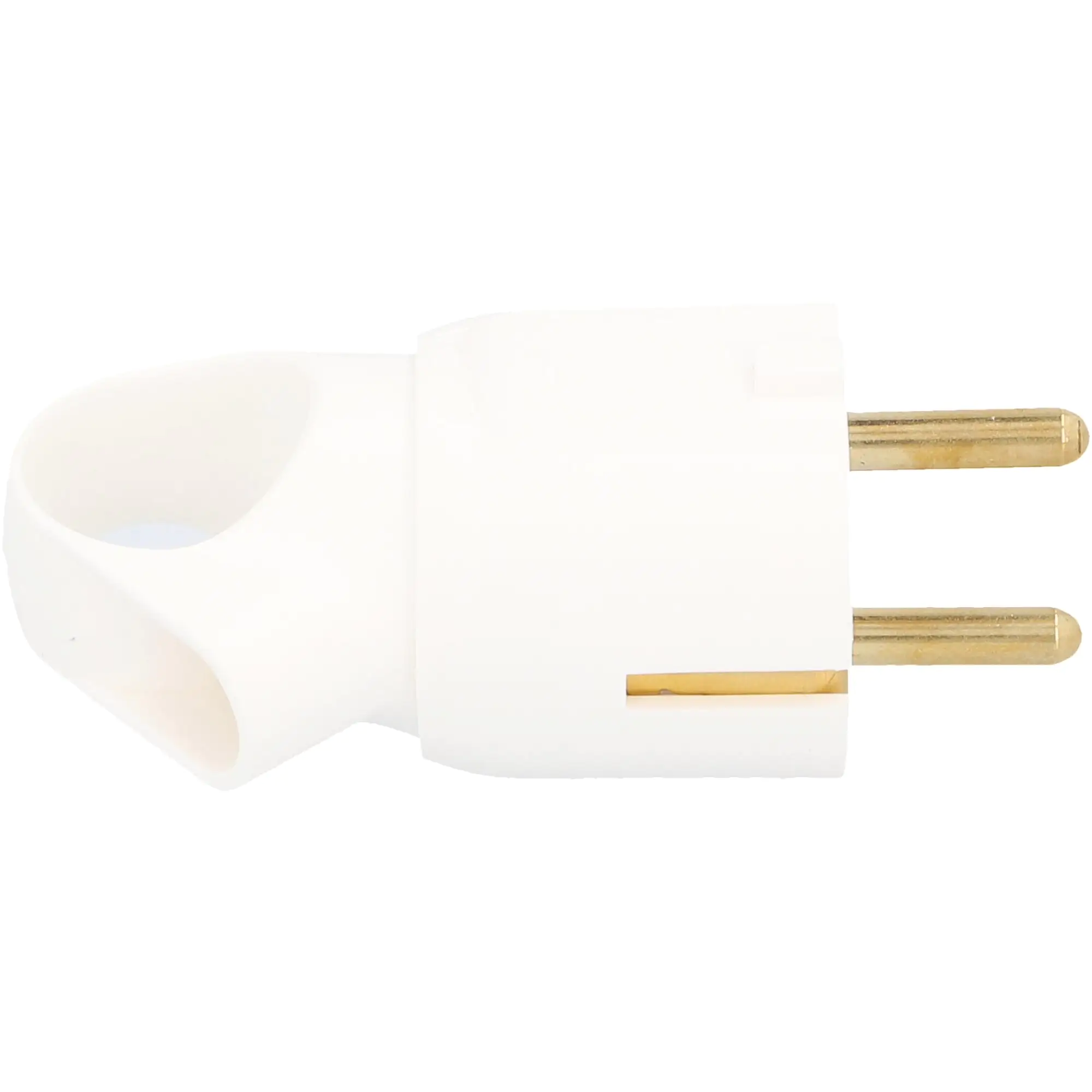 LEGRAND Schutzkontakt-Stecker Knickschutz mit Ausziehhilfe weiß