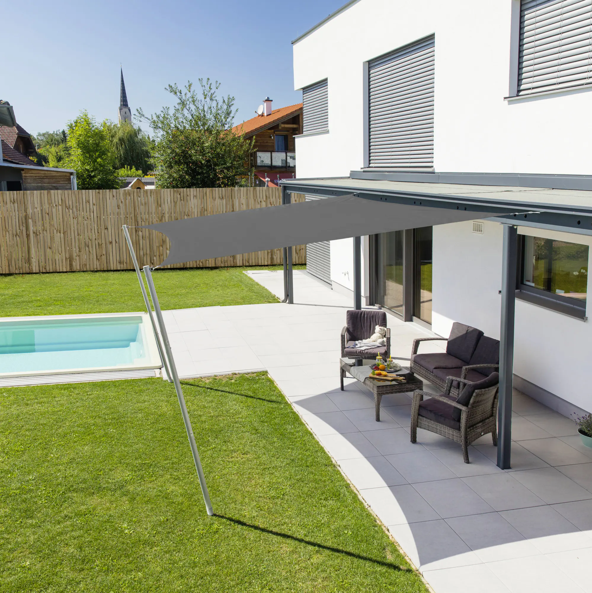 Windhager Sonnensegel Cannes anthrazit 3 x 3 m