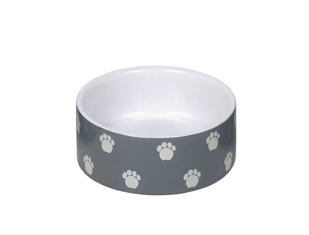 Nobby Keramik Napf Pata grau-weiß 250 ml Ø12 cm