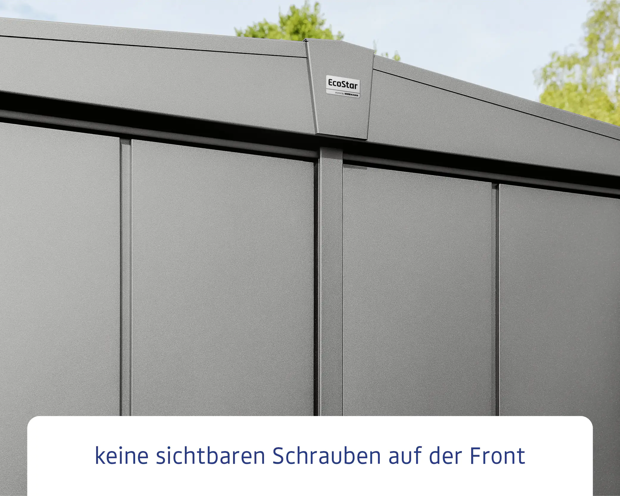 EcoStar Gerätehaus Elegant-S Typ 2 258,8 x 247,7 x 216 cm graualuminium