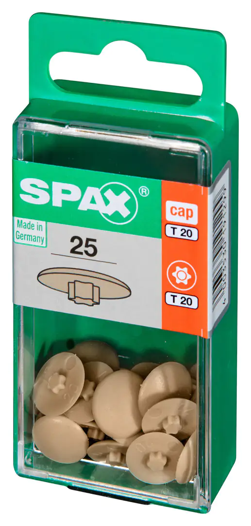 Spax Abdeckkappen beige zum stecken - 25 Stk.