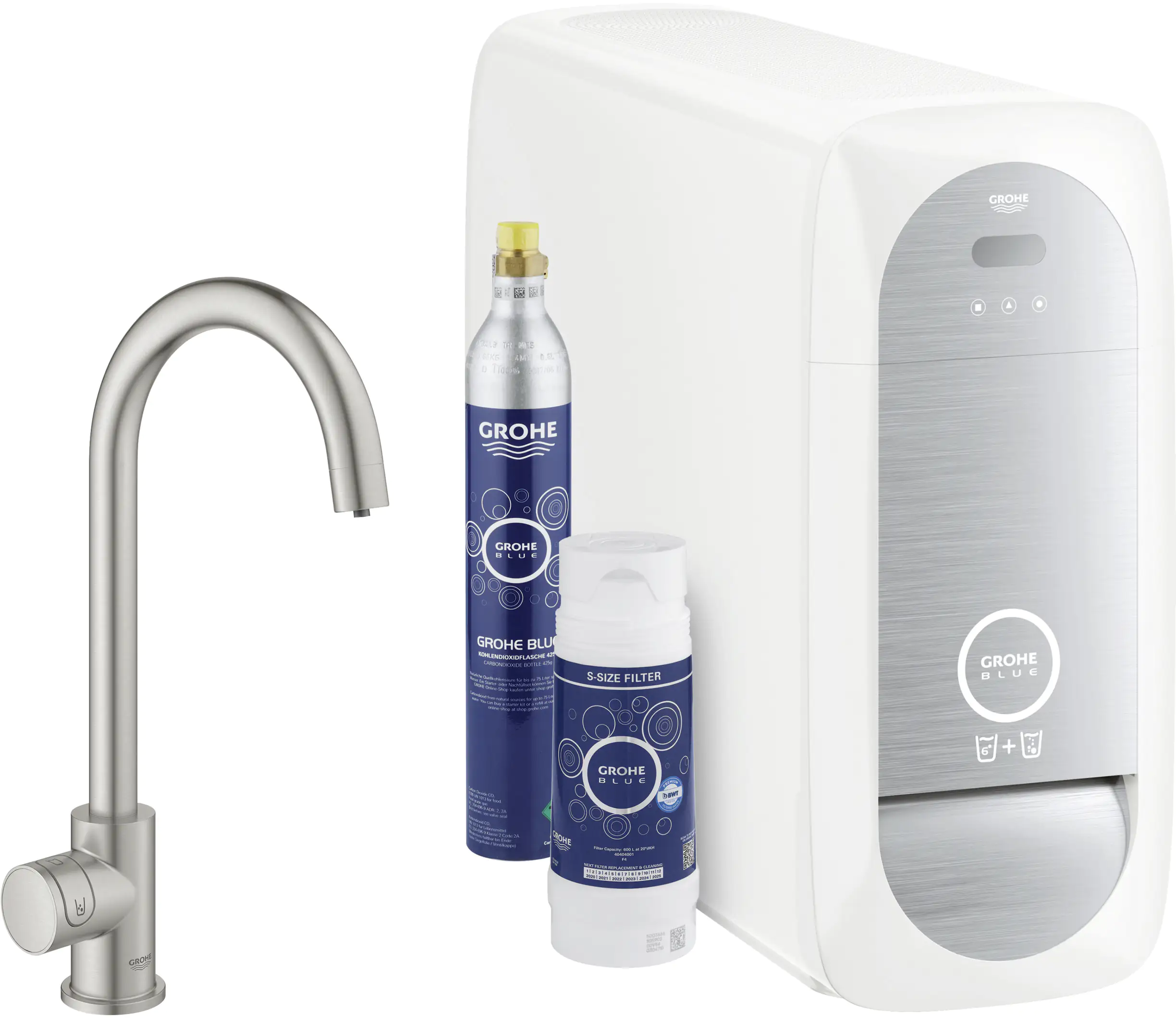 Grohe Blue Home Mono Starter Kit supersteel