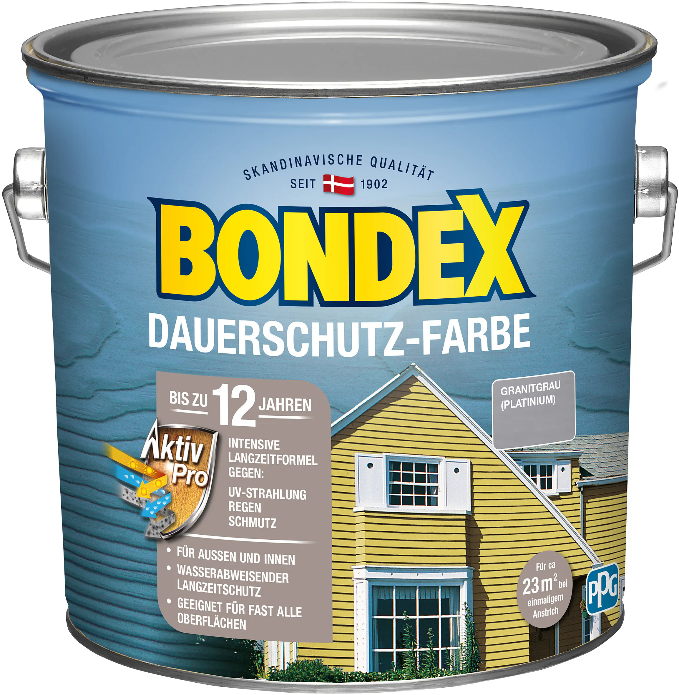 Bondex Dauerschutz-Holzfarbe 2,5 L granitgrau platinum