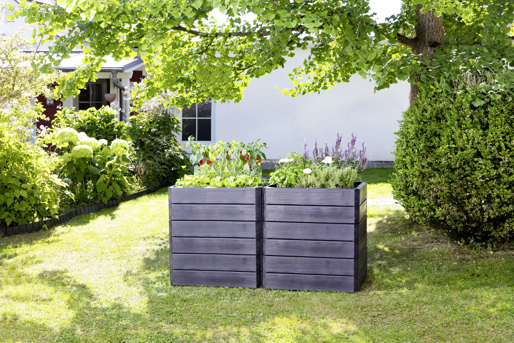 Garantia Hochbeet Ergo Vario 2, wood, Flora Wassersystem