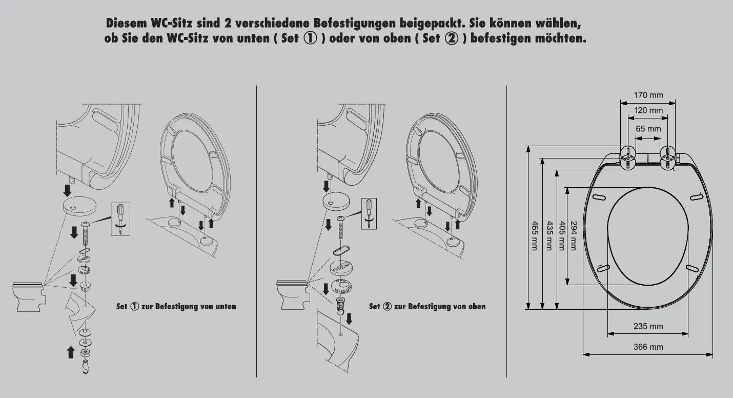 Primaster WC-Sitz mit Absenkautomatik Lodge weiß