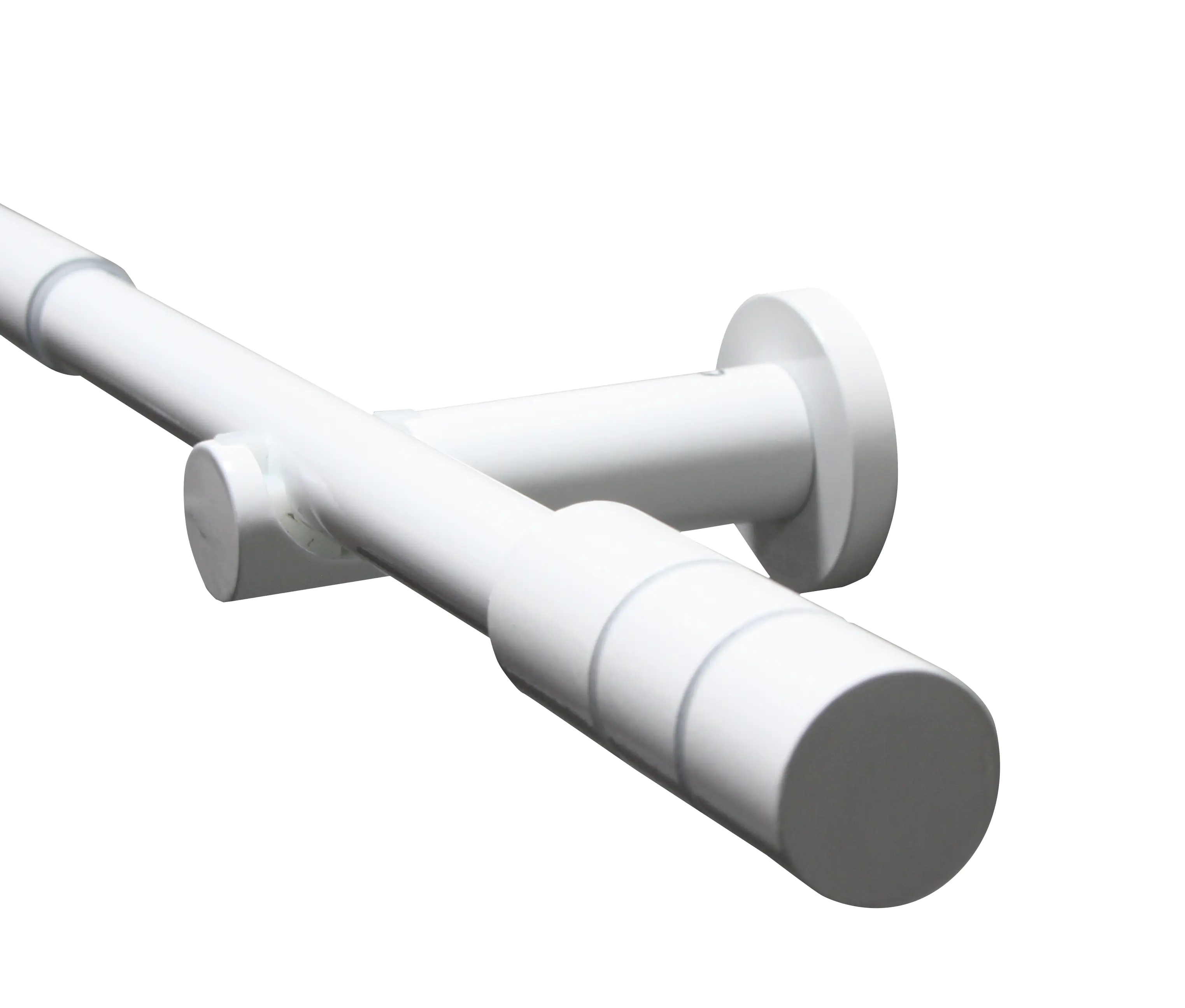 Gardinia Gardinenstangen-Set Kreta 1-Lauf Ø 16-19 mm weiß 190 cm - 340 cm