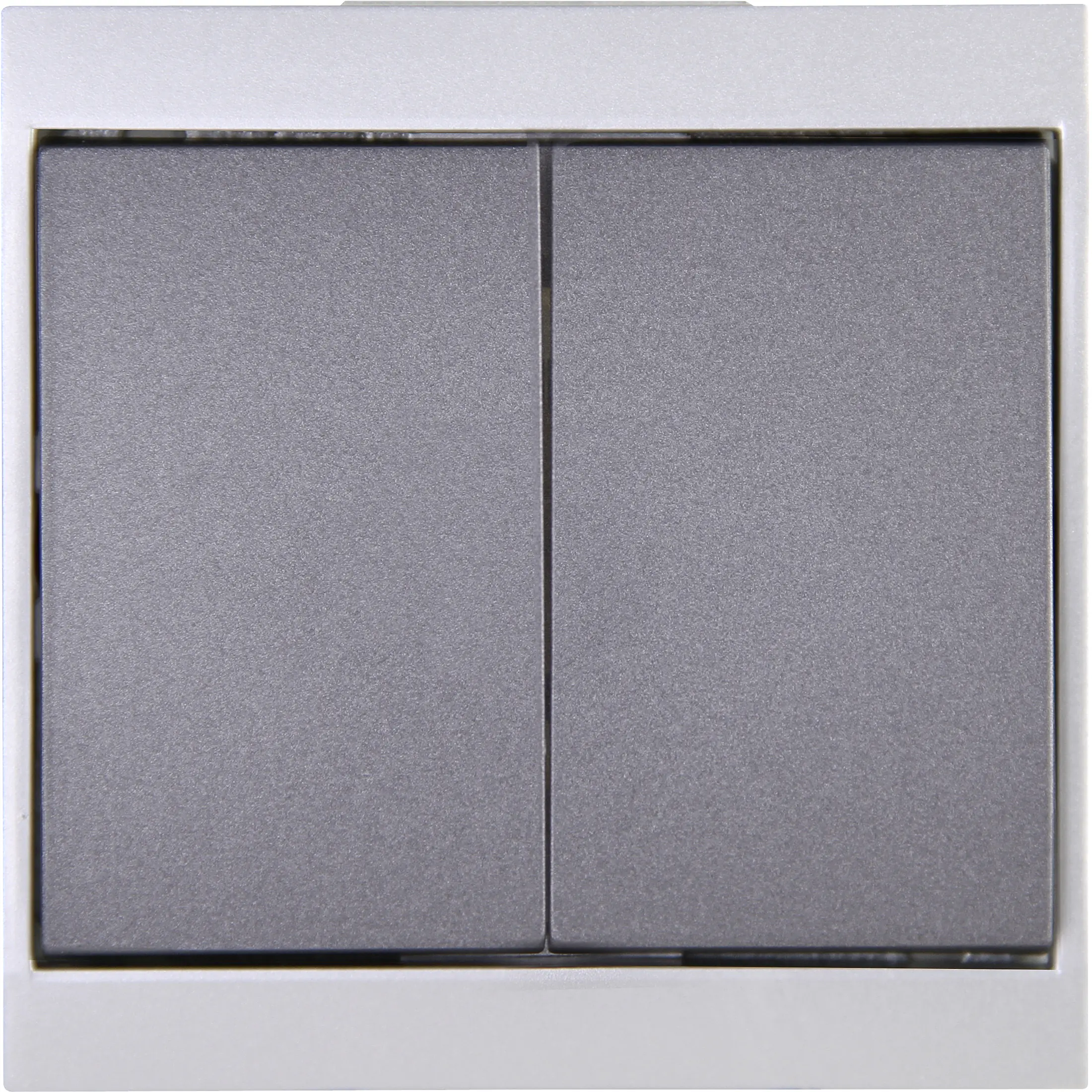 Kopp Doppel/Wechselschalter Malta, silber-anthrazit, 620315089