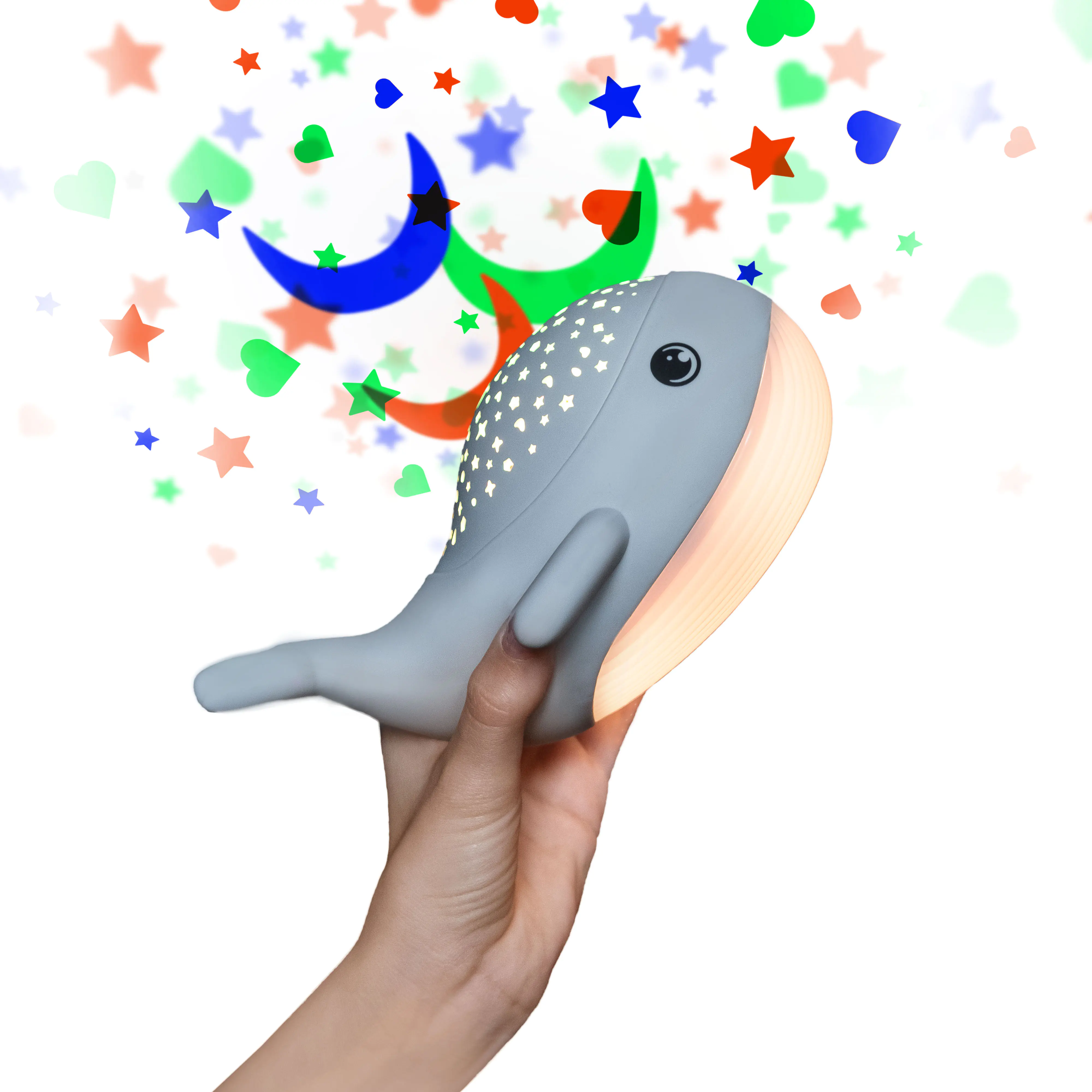 MegaLight LED Willy Whale Nachtlicht mit Sternprojektor und Akku