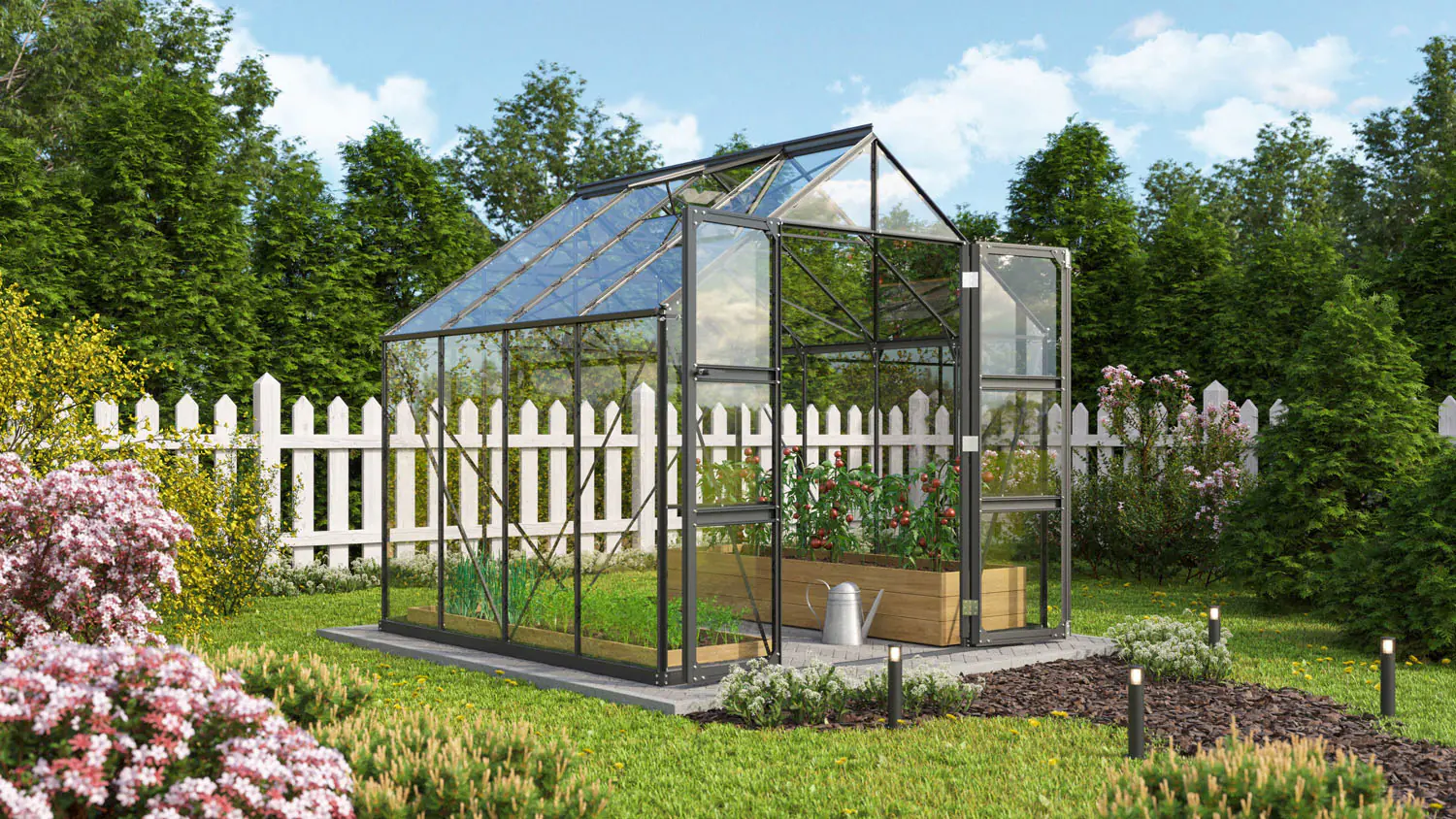 Vitavia Gewächshaus Domus 6700 257 x 261 cm 3 mm ESG