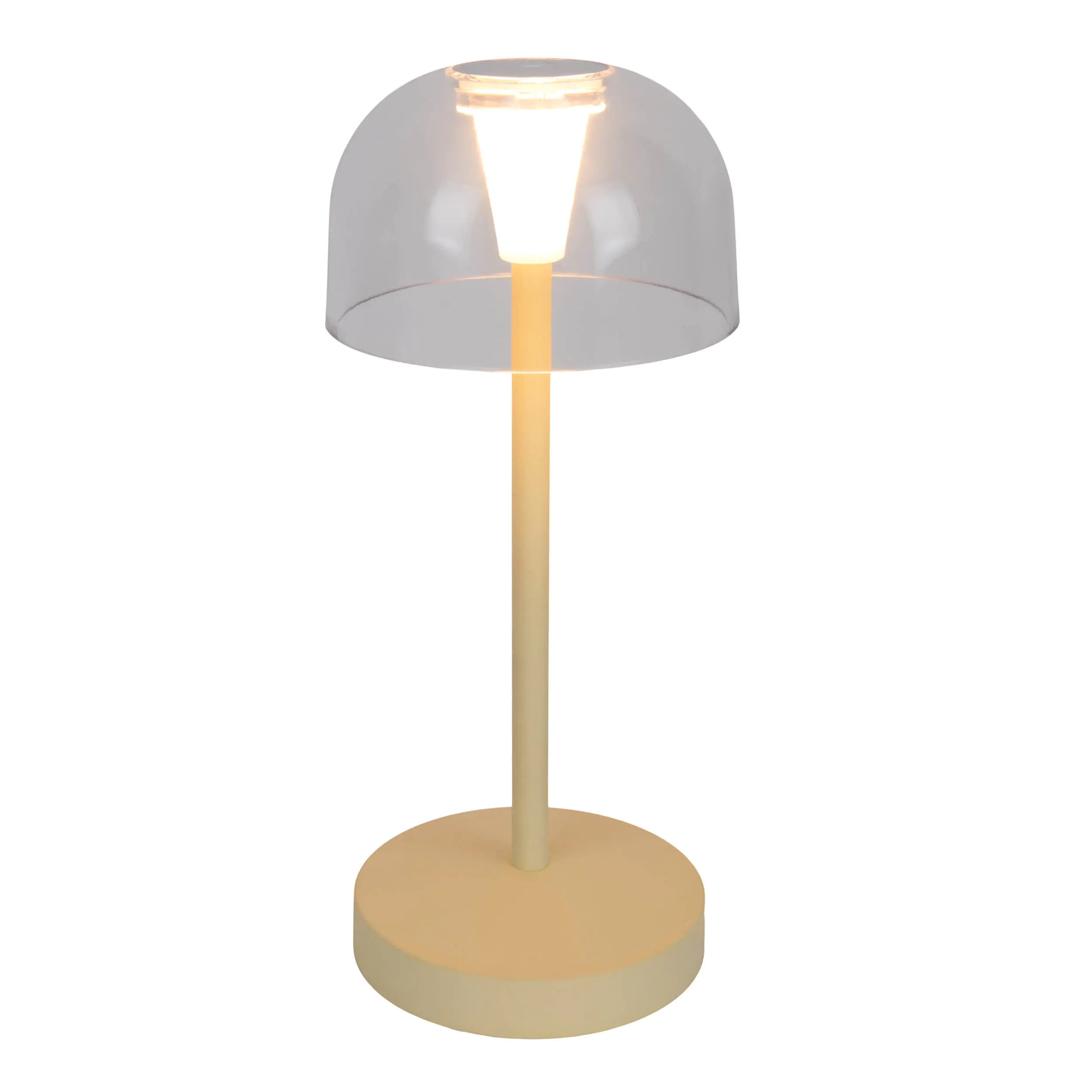 Light & More LED Akku-Tischleuchte Gomba gelb dimmbar
