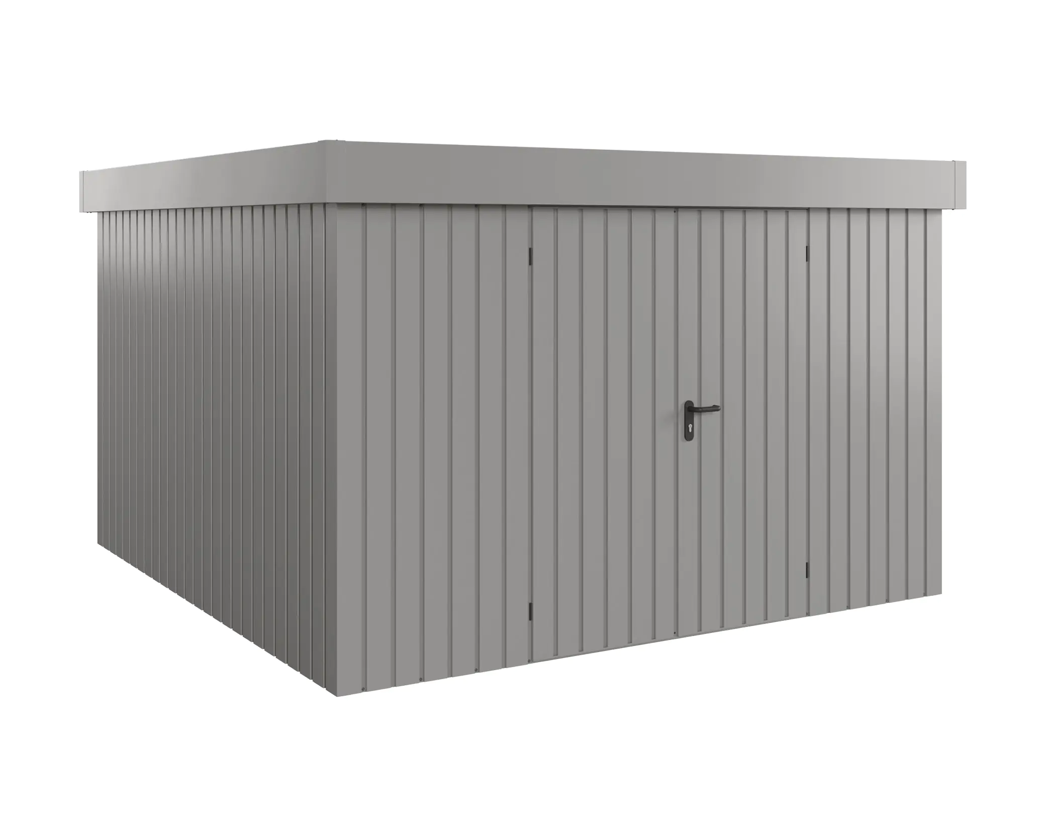 EcoStar Metallgerätehaus Euroline EFD14 aluminiumgrau 310 x 310 cm 2-flg.