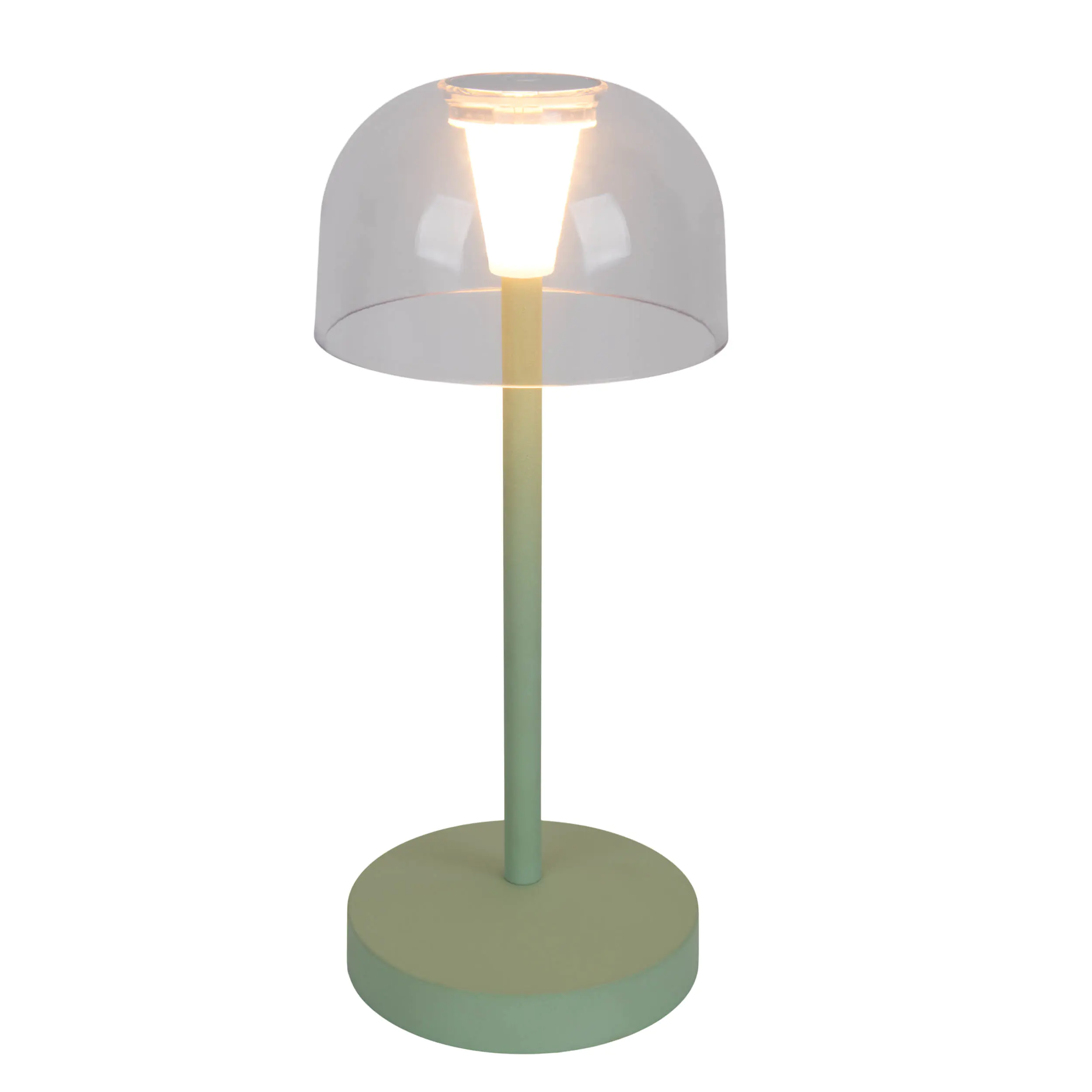Light & More LED Akku-Tischleuchte Gomba mint dimmbar