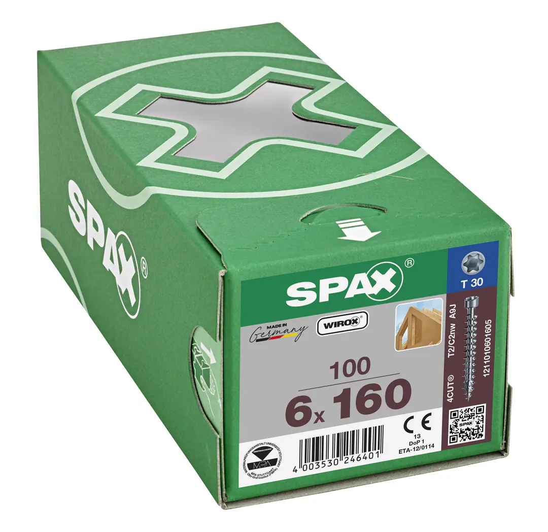 Spax Holzbauschrauben 6.0 x 160 mm TX 30 Zylinderkopf - 100 Stk.