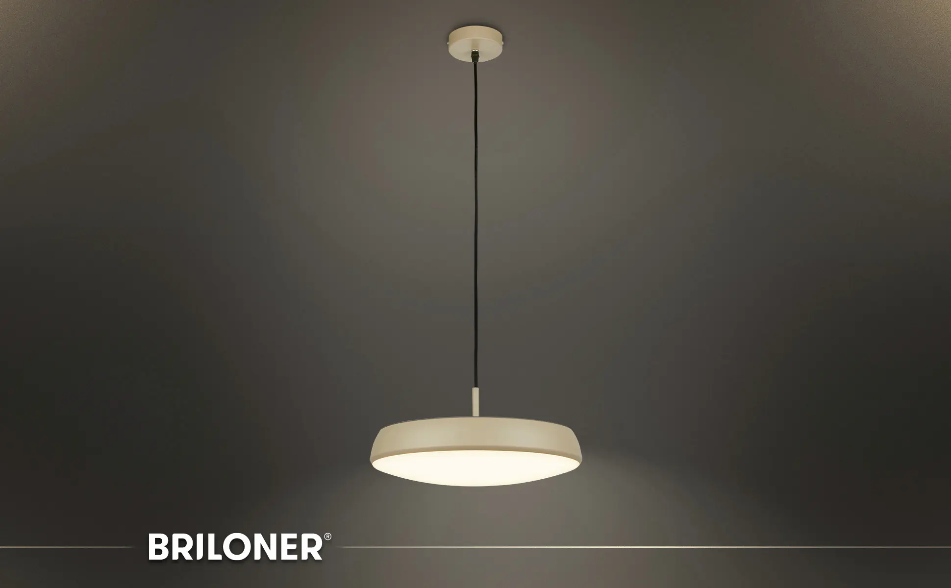 Briloner LED-Pendelleuchte Nala Ø 35 cm beige warmweiß