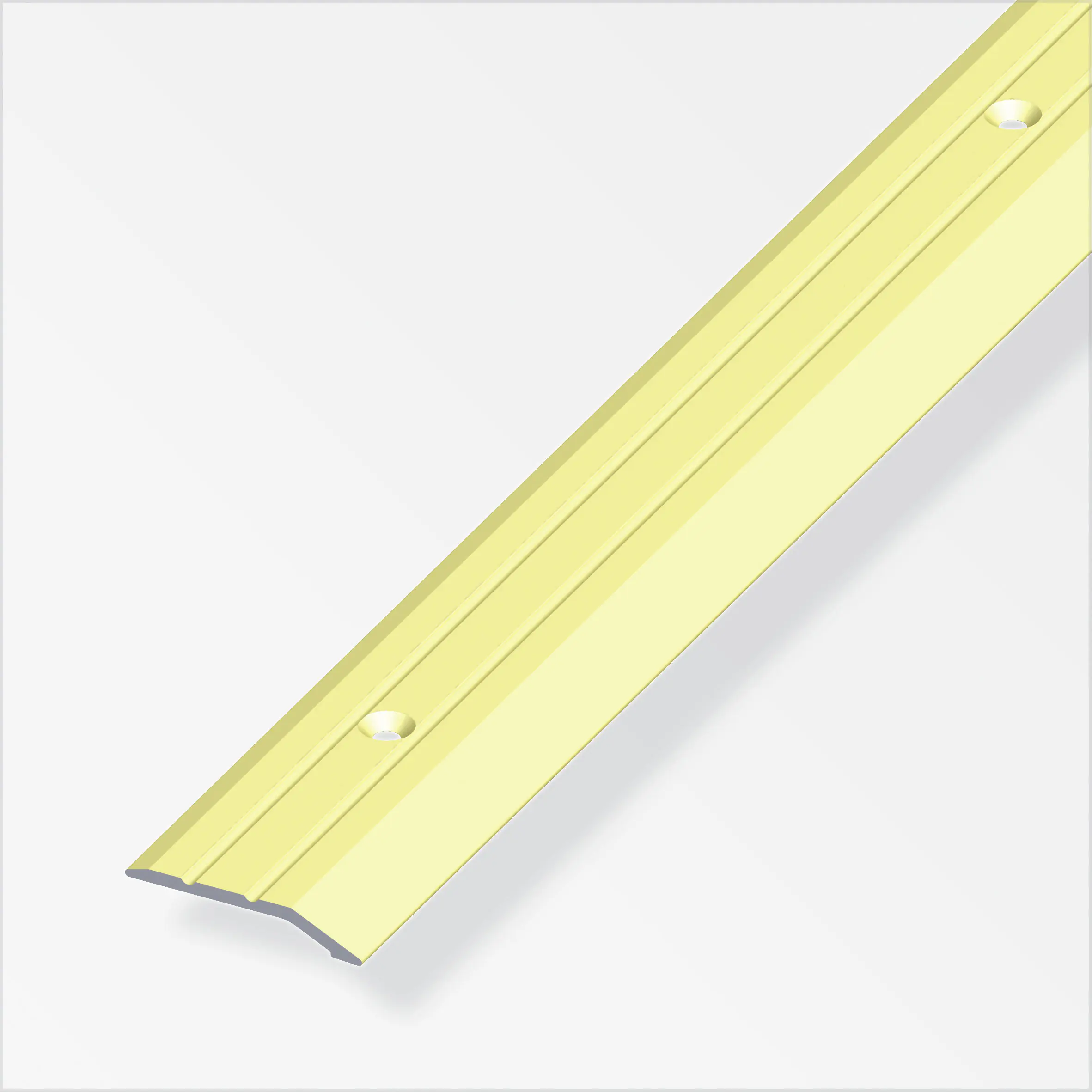 alfer Flachabschlussprofil 1 m, 30 x 5 mm Aluminium eloxiert messing